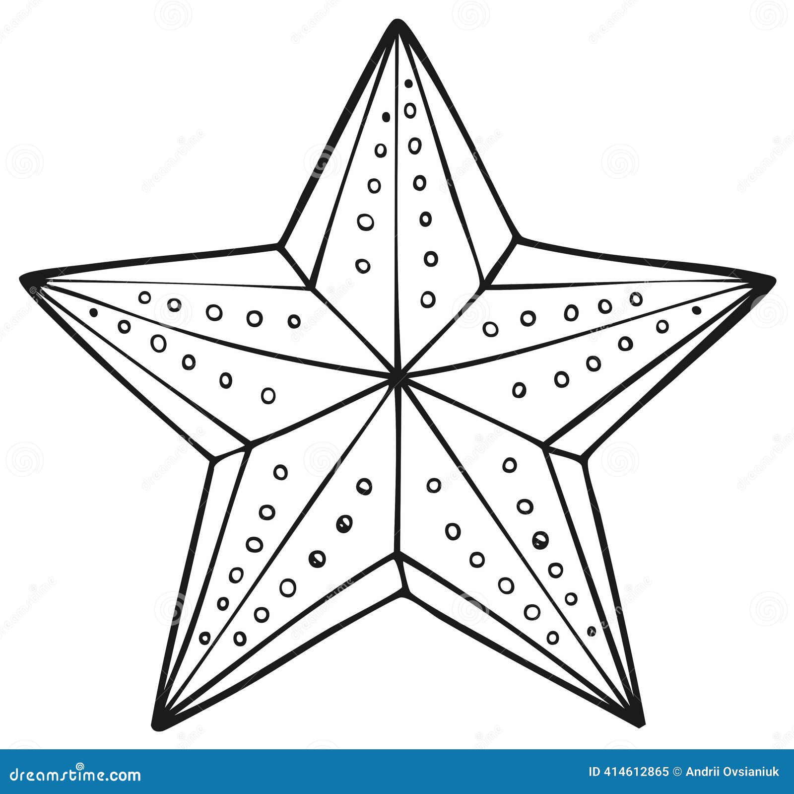 Hand Drawn Starfish Icon with Simple Dots Pattern Simple Nautical Outline  Stock Vector - Illustration of unique, abstract: 414612865, image size:1600x1599