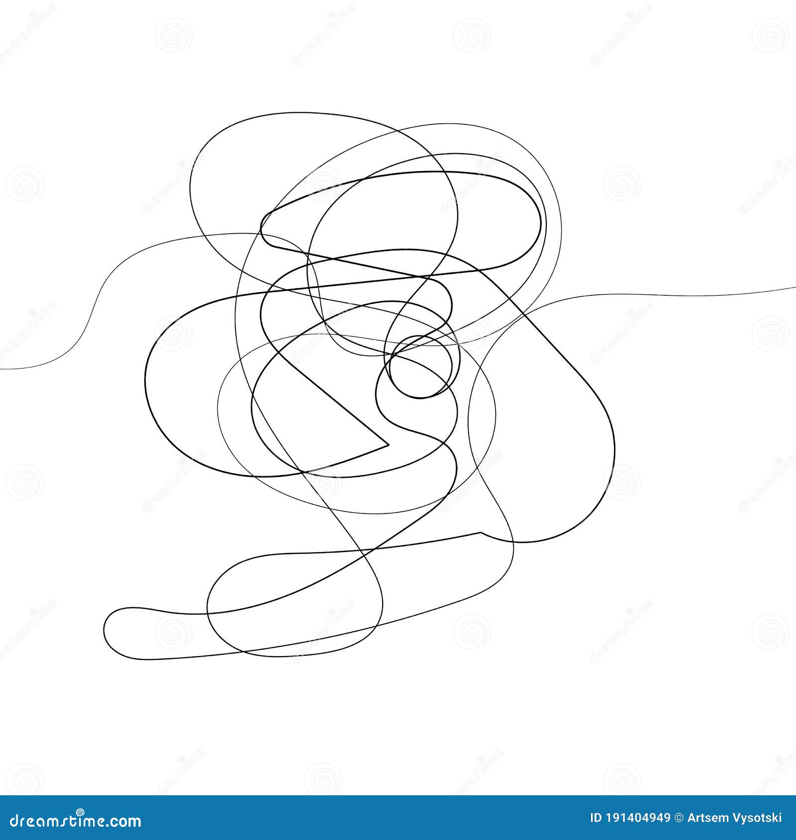 Tangle scrawl sketch set doodle drawing Royalty Free Vector