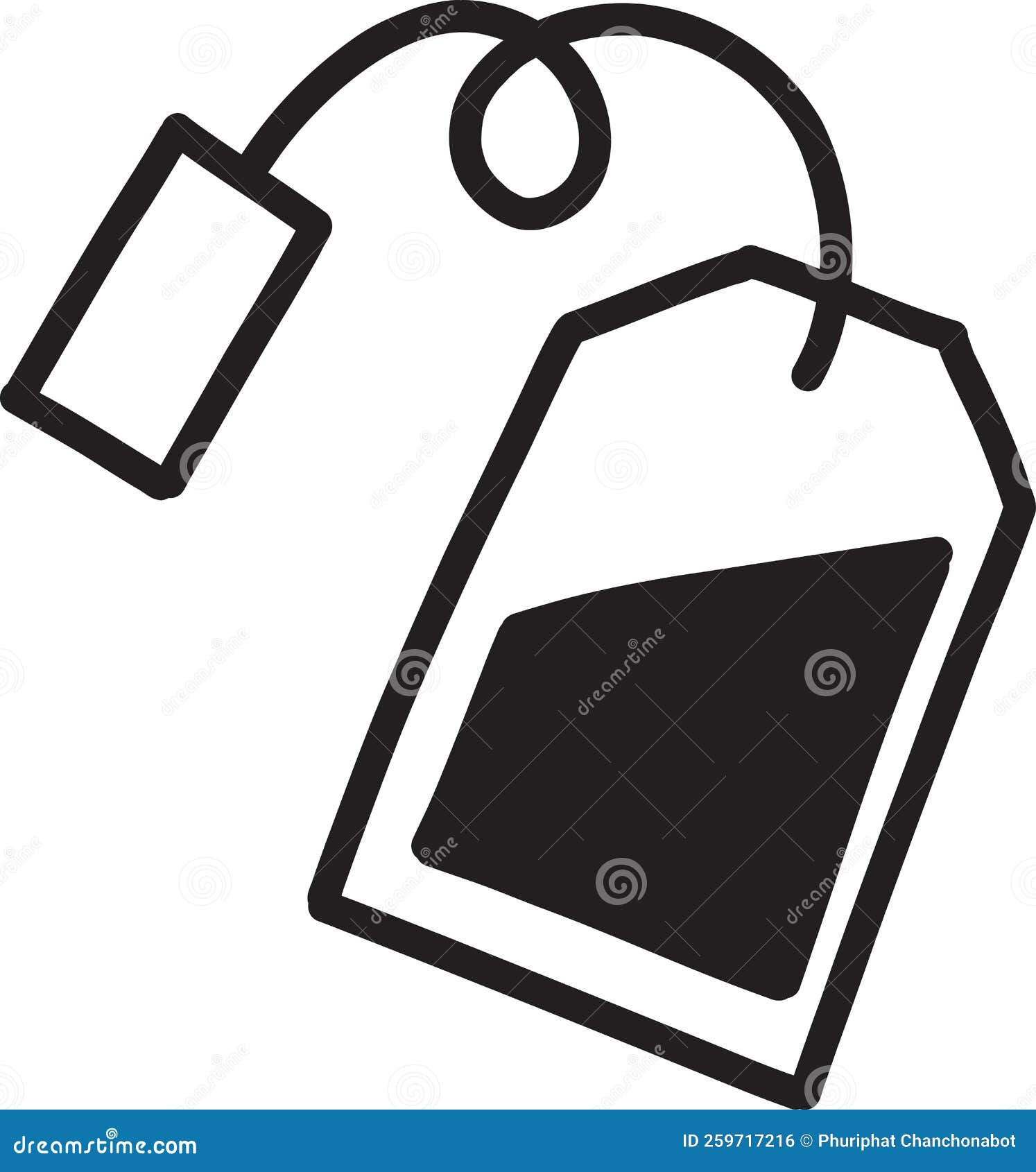 Hand Drawn Tea Bags Illustration Stock Vector Illustration of label
