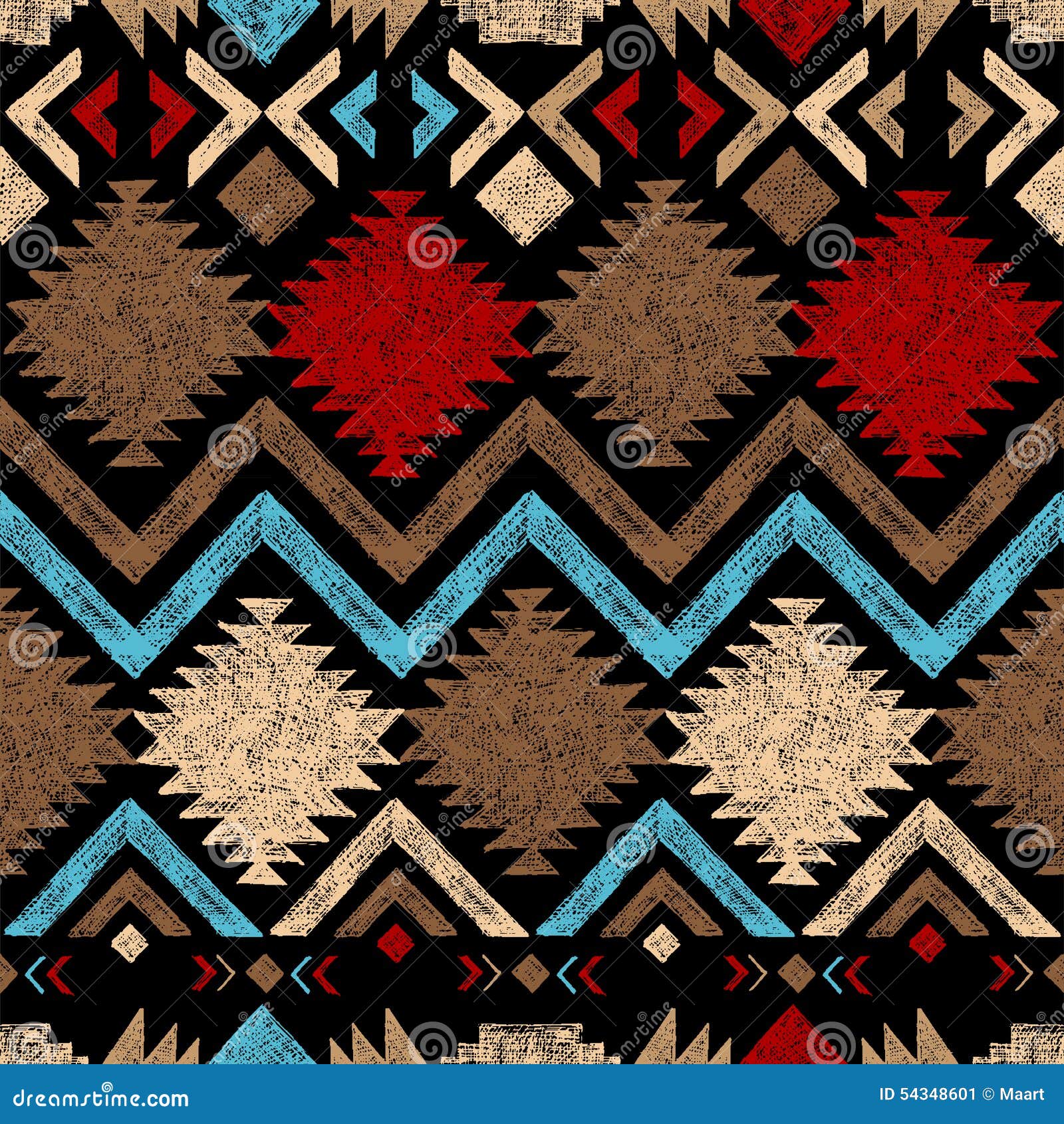 hand drawn tribal seamless pattern