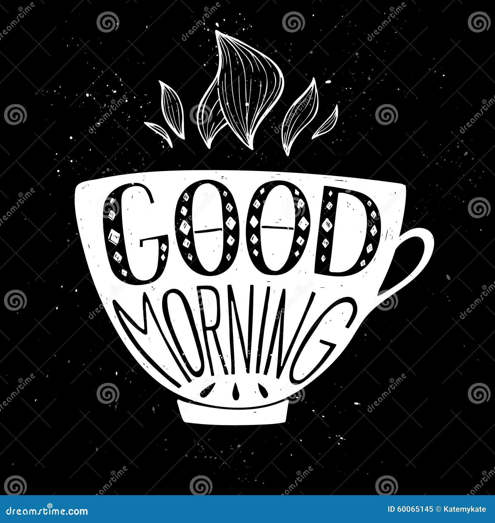 Hand Drawn Typography Illustration - Good Morning. Stock Vector ...