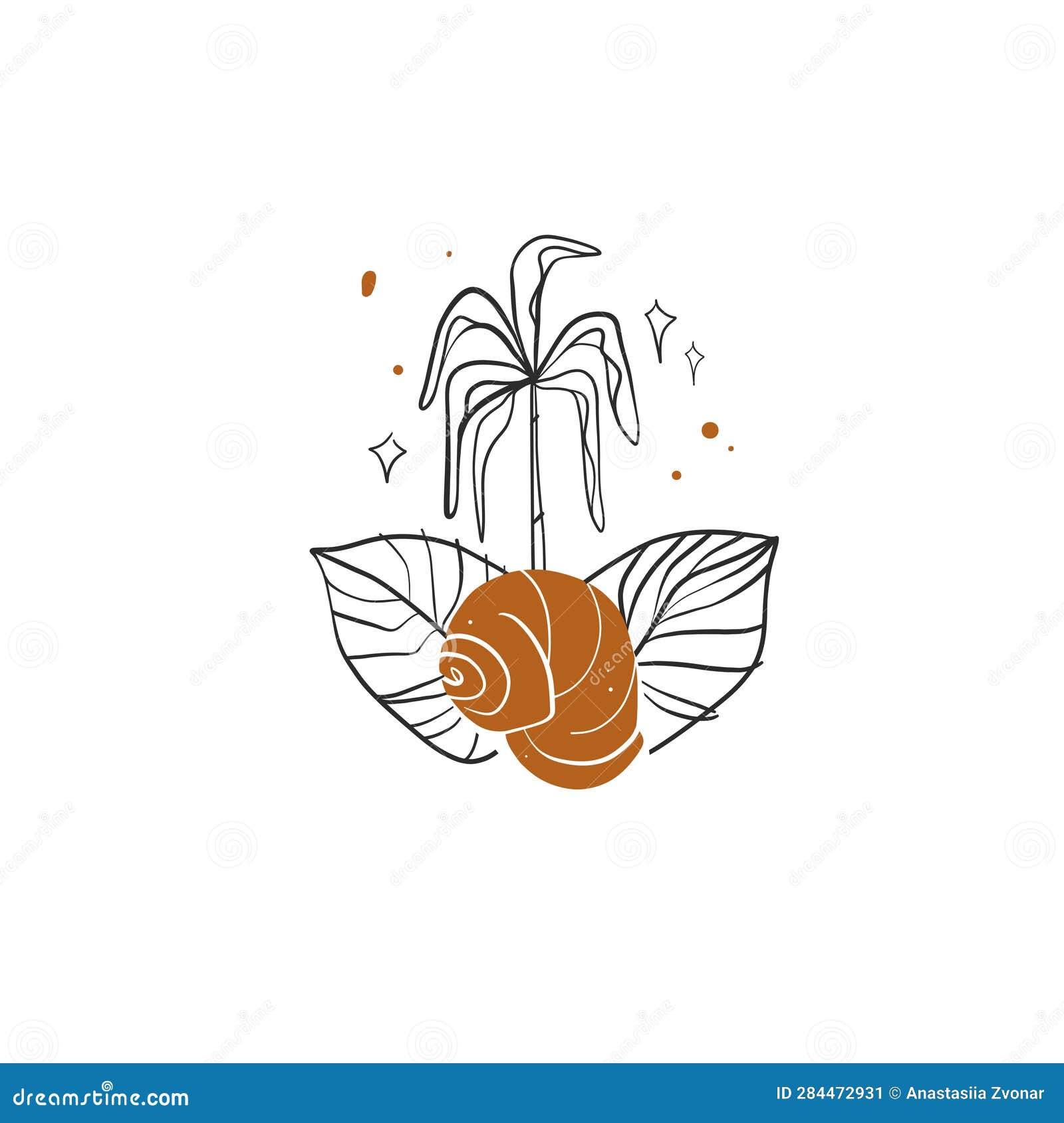 hand drawn  abstract simple minimalistic line art graphic drawing tropical marine icon sign collection set