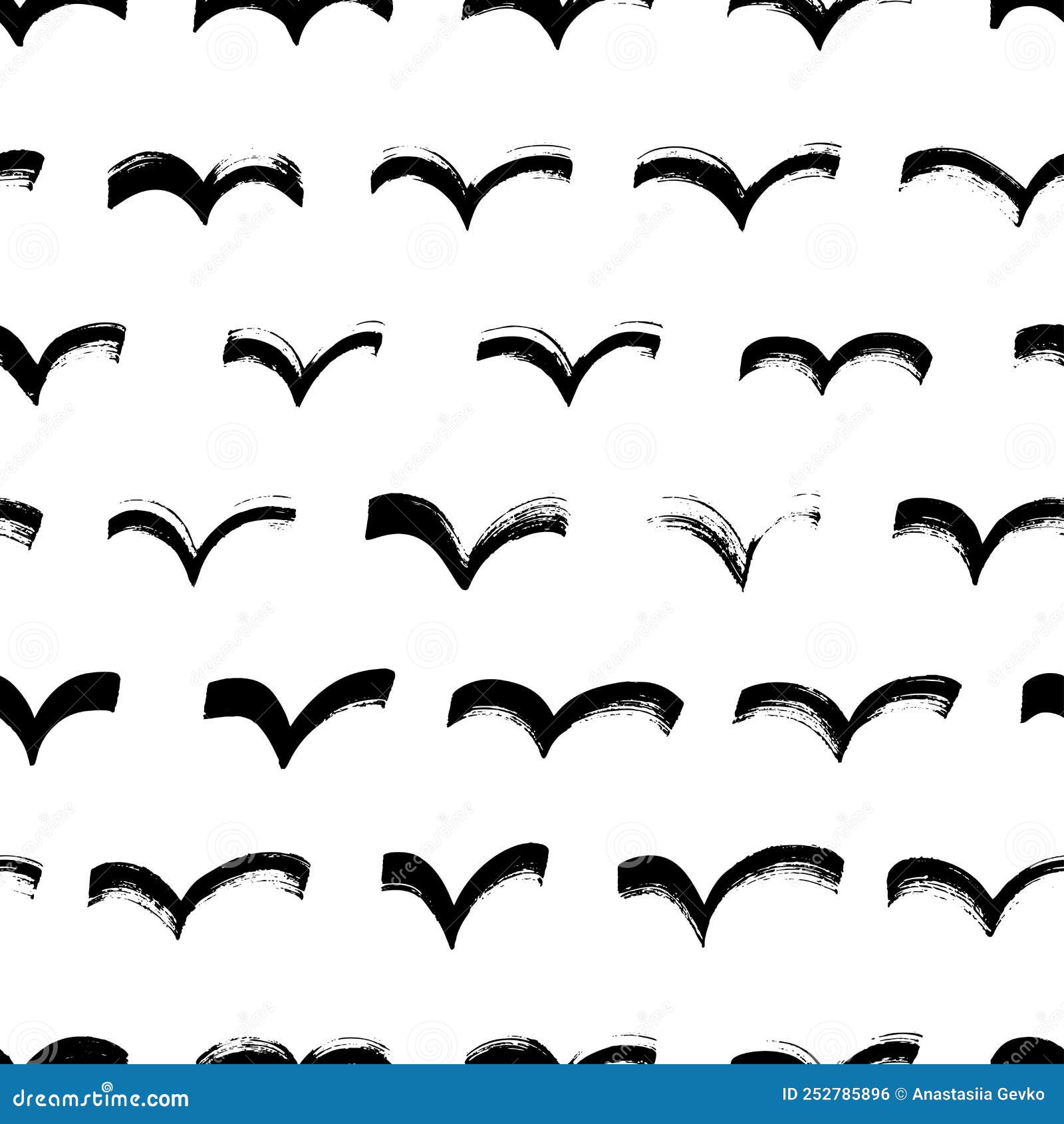 hand drawn  check mark seamless pattern.
