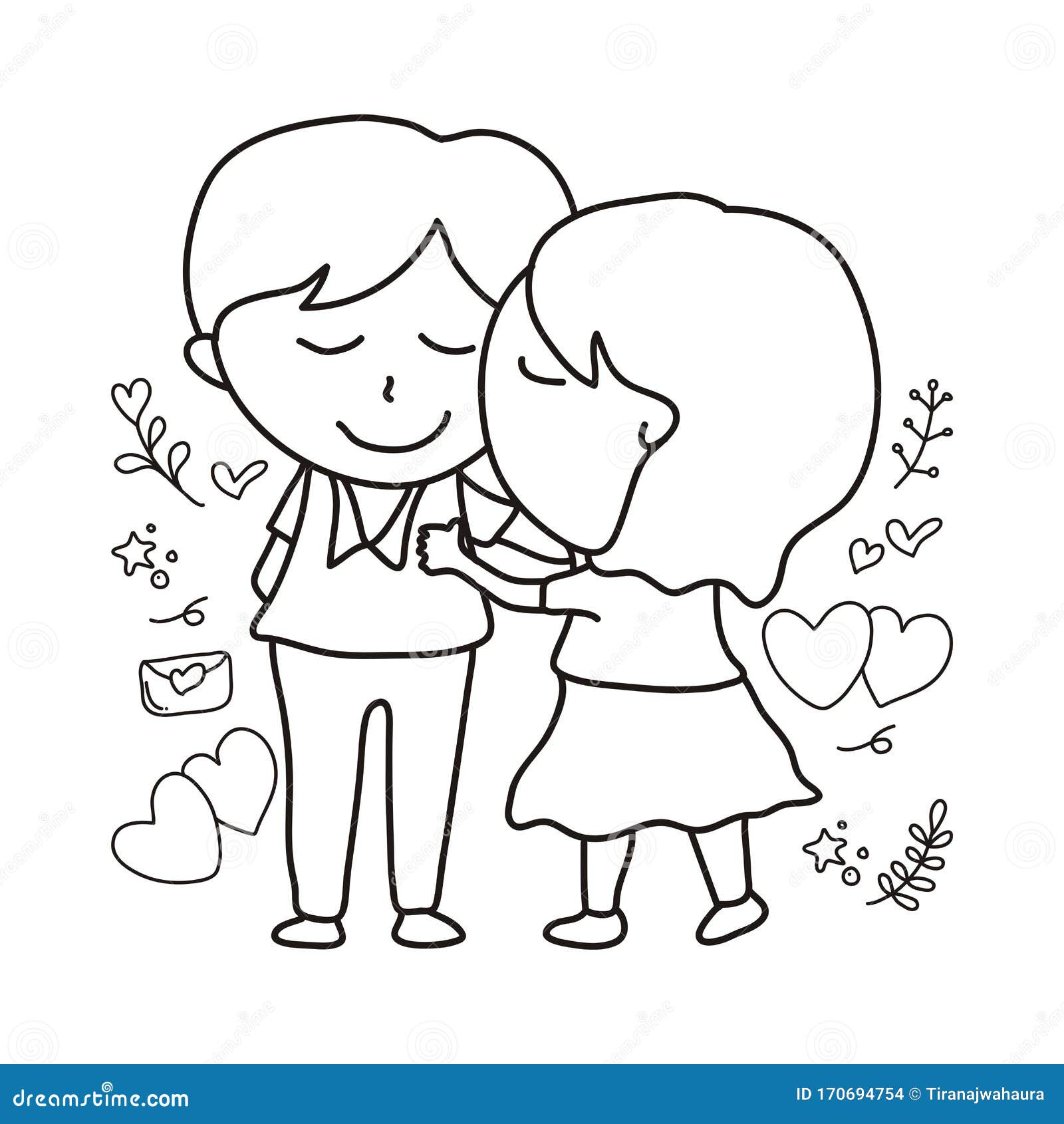 Sketch A Romantic Doodle In Illustrator