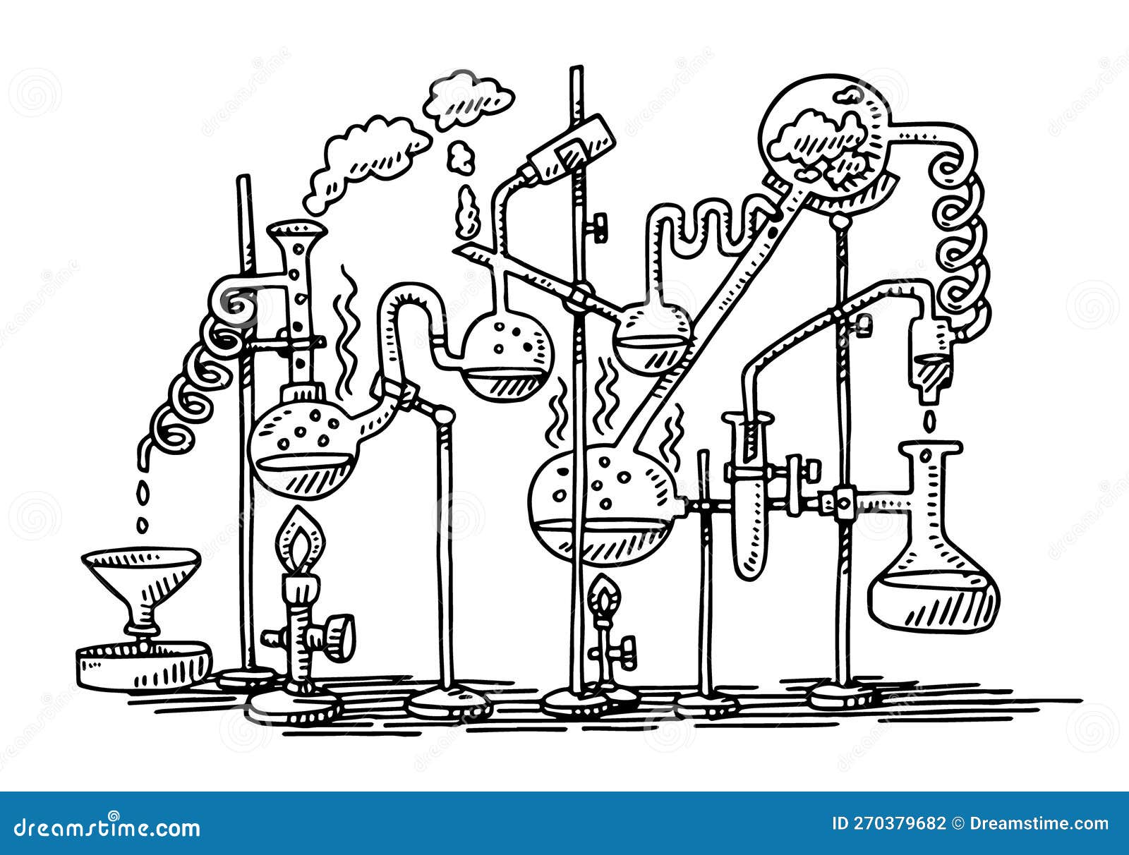 Sketch Silhouette Of Scene Chemical Laboratory With An Experiment In  Process Vector Illustration Royalty Free SVG, Cliparts, Vectors, and Stock  Illustration. Image 79579809.