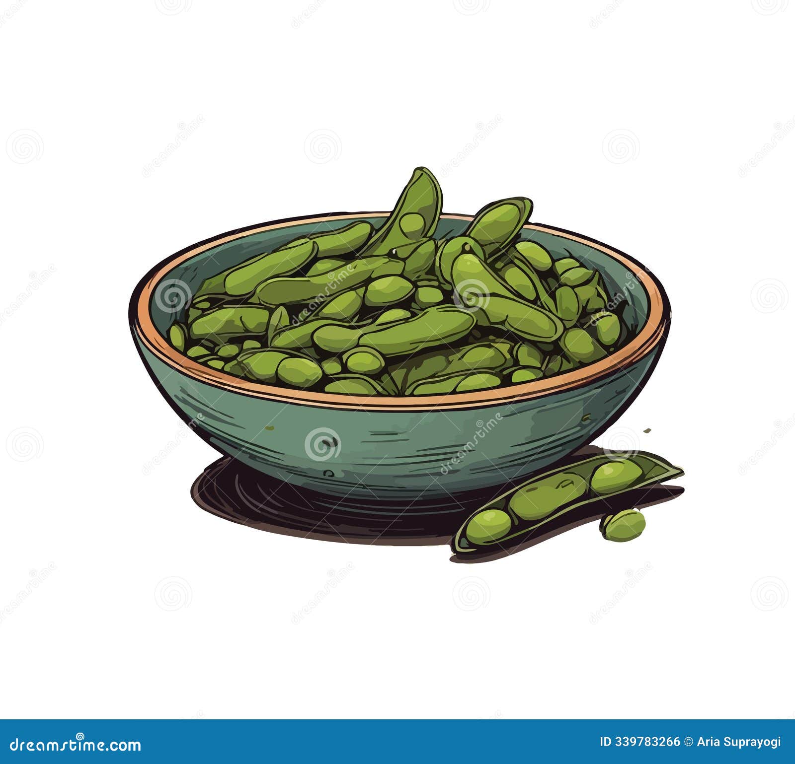 edamame hand drawn  graphic asset