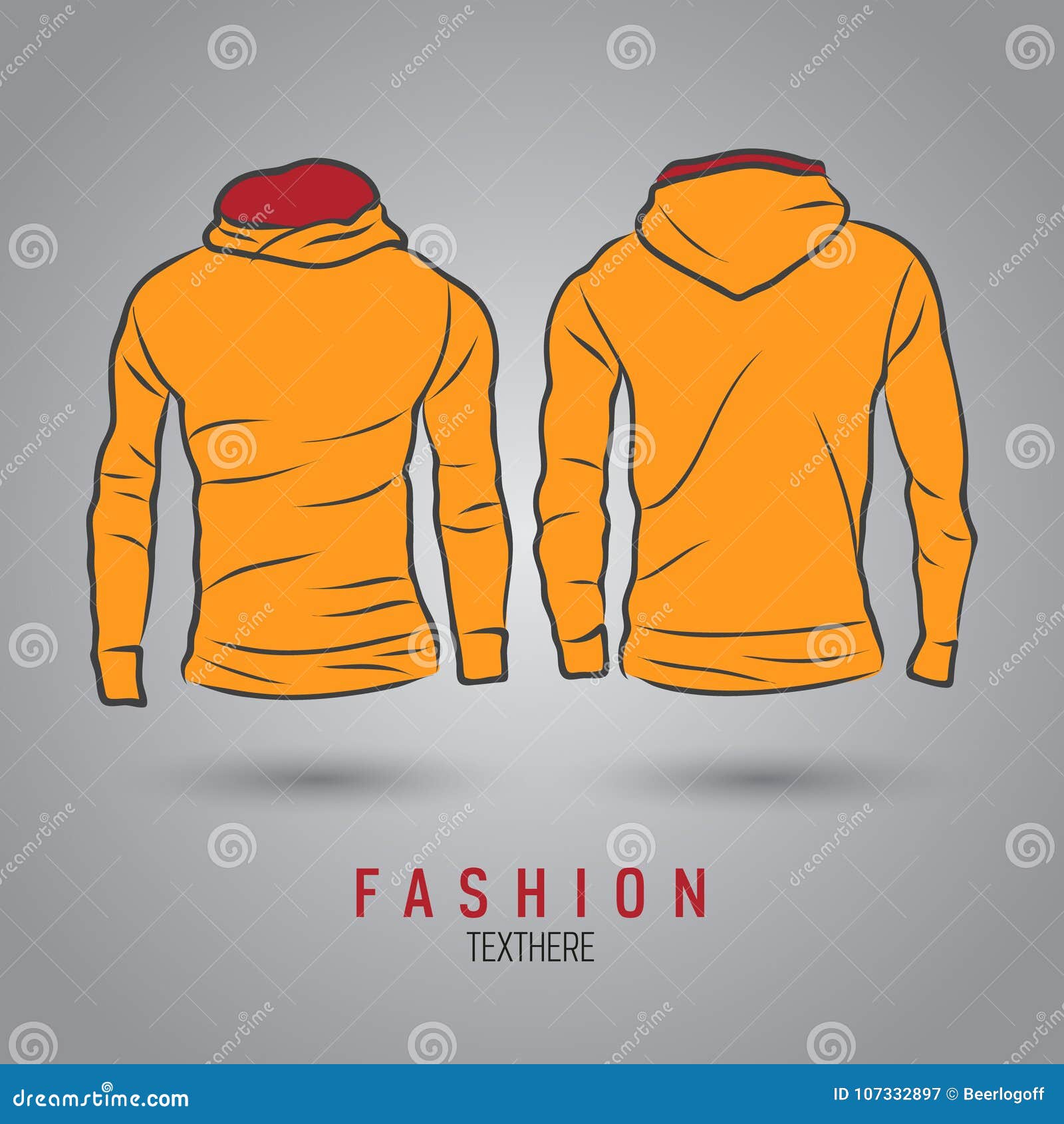 Download Hand-drawn Vector Hoody Template Mock Up And Showcase For ...