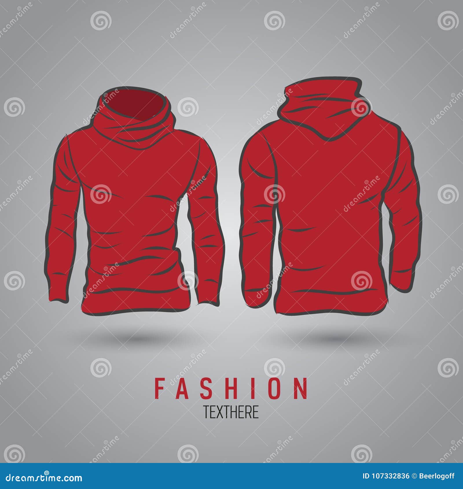 Download Hand-drawn Vector Hoody Template Mock Up And Showcase For ...