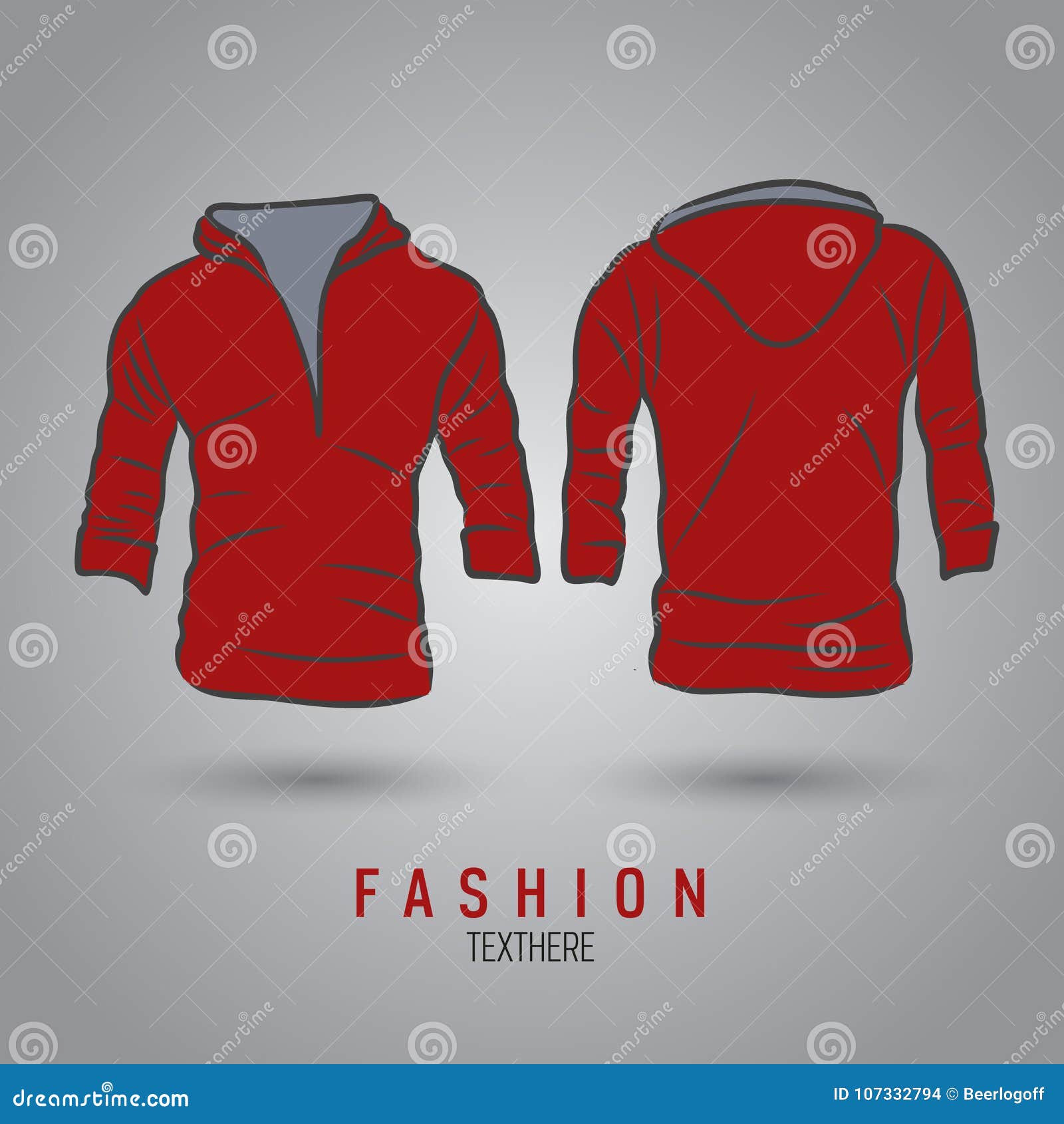 Download Hand-drawn Vector Hoody Template Mock Up And Showcase For ...