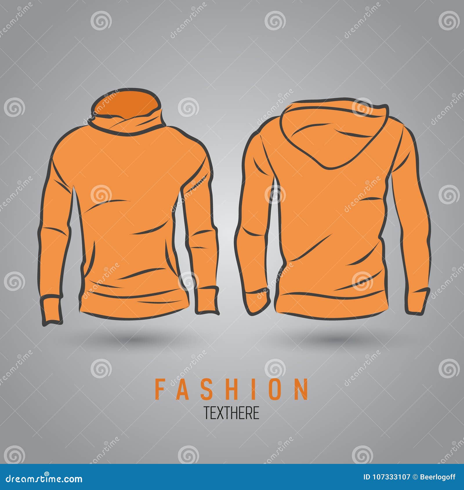 Download Hand-drawn Vector Hoody Template Mock Up And Showcase For ...