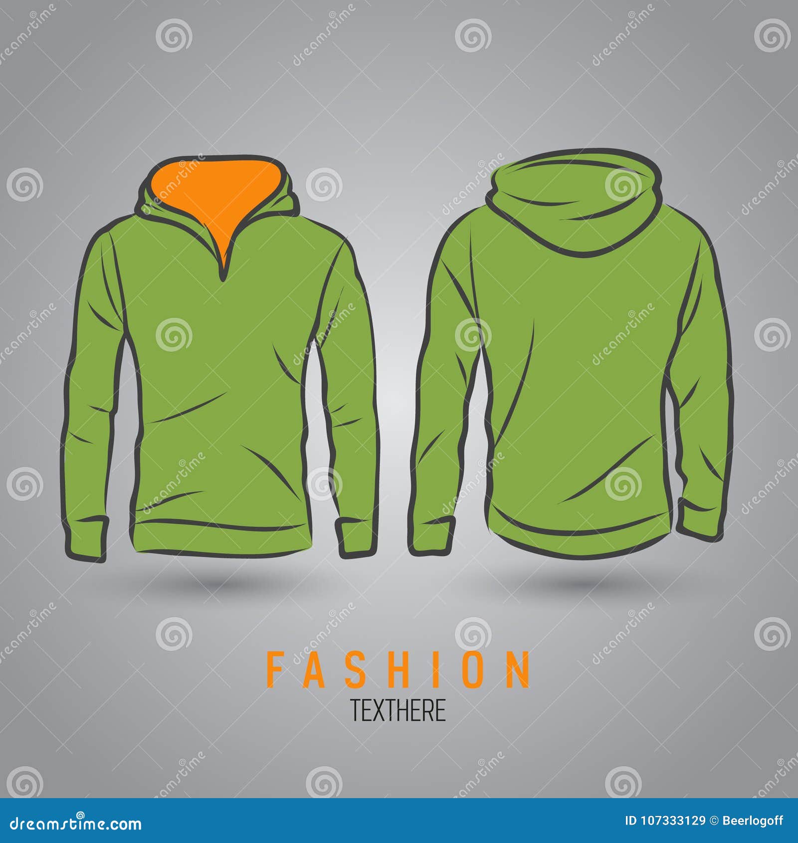 Download Hand-drawn Vector Hoody Template Mock Up And Showcase For ...