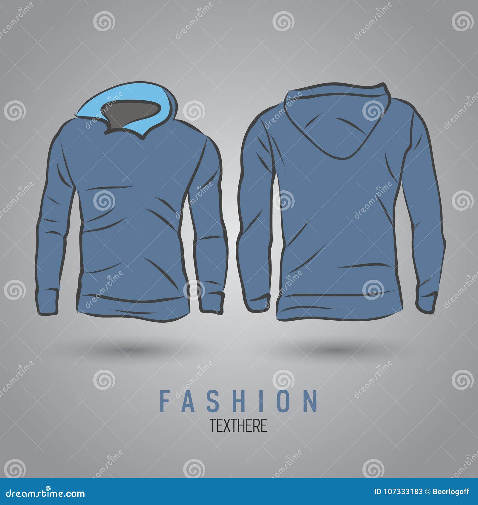 Download Hand-drawn Vector Hoody Template Mock Up And Showcase For ...