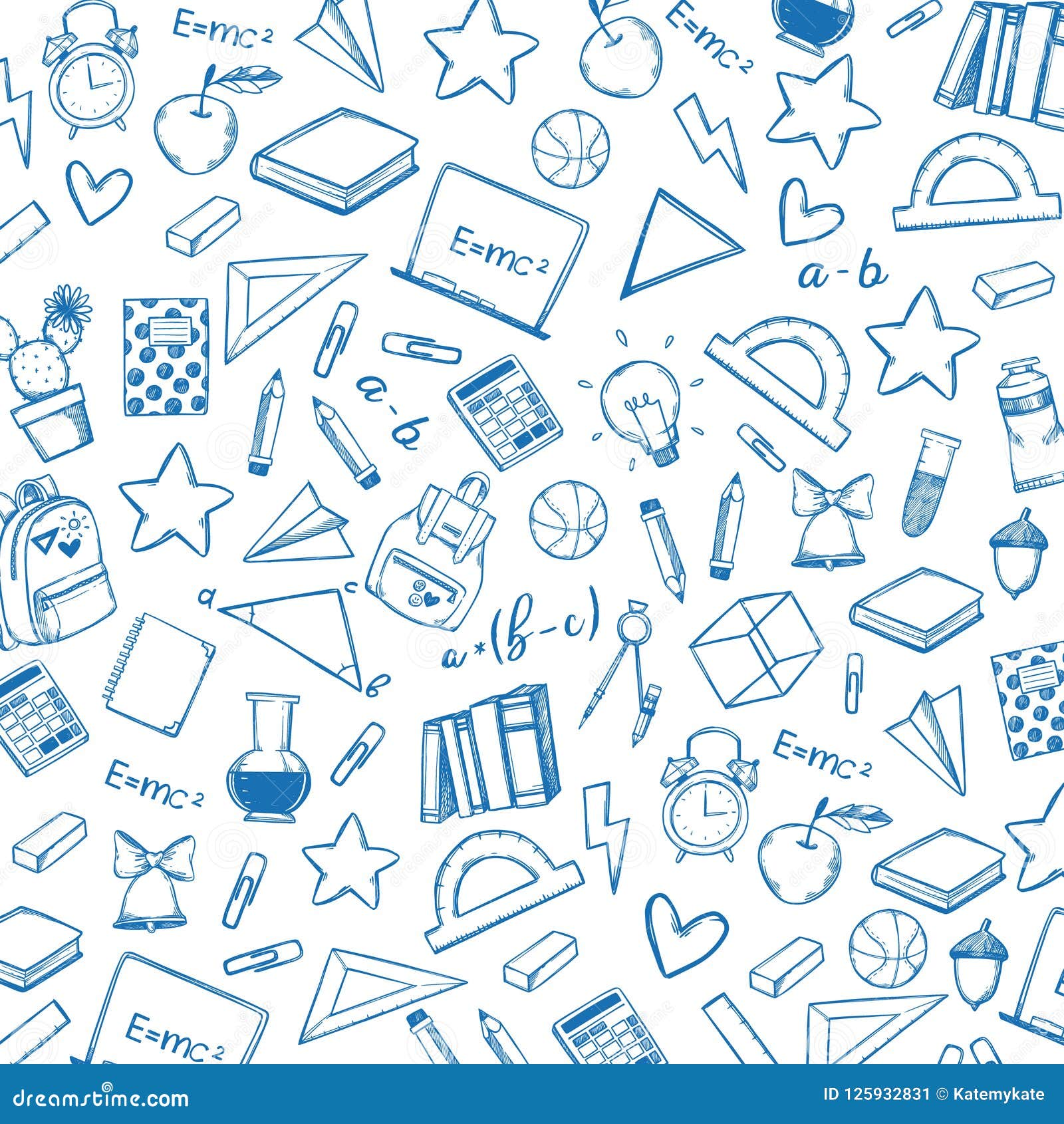 School Supplies And Education Design Elements Isolated On White Background  Hand Drawn Sketch Vector Illustration Stock Illustration - Download Image  Now - iStock
