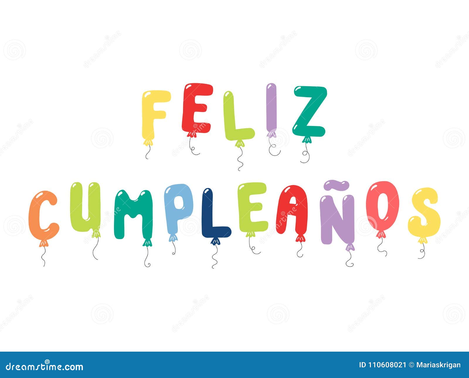 Download Happy Birthday Spanish Quote Stock Vector - Illustration ...