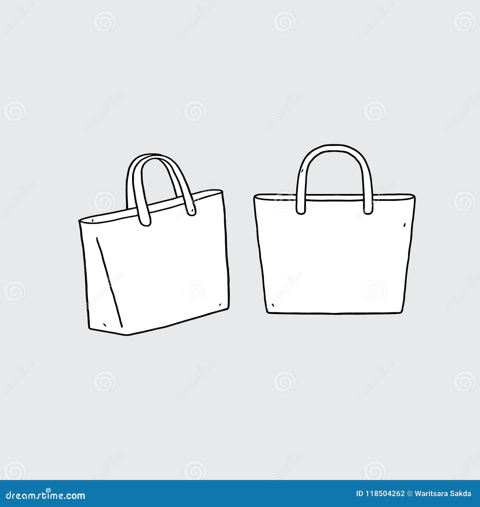 Handbag (line drawing) - Stock Illustration [47236333] - PIXTA