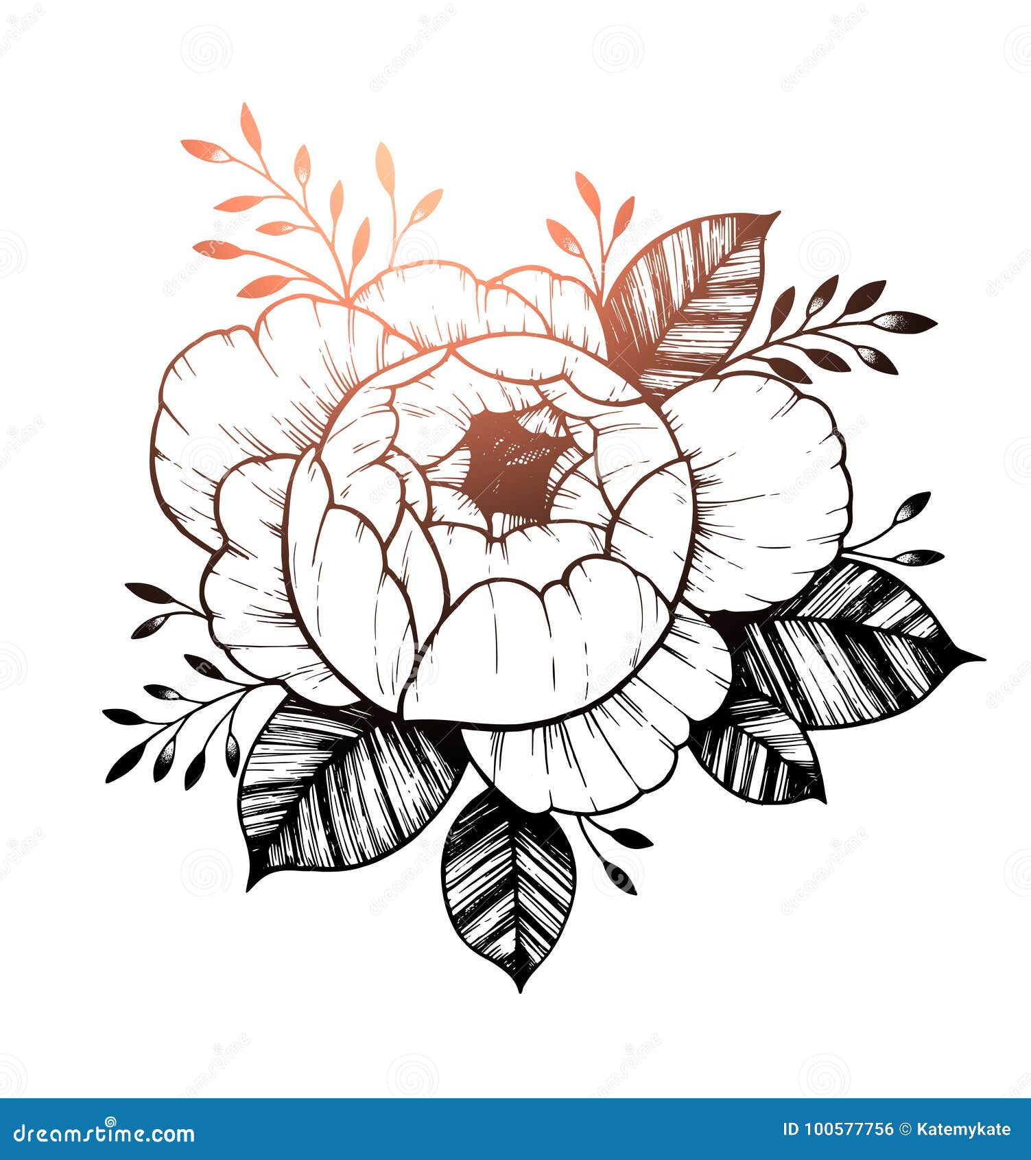 Elegant Flower Tattoo Design for Women