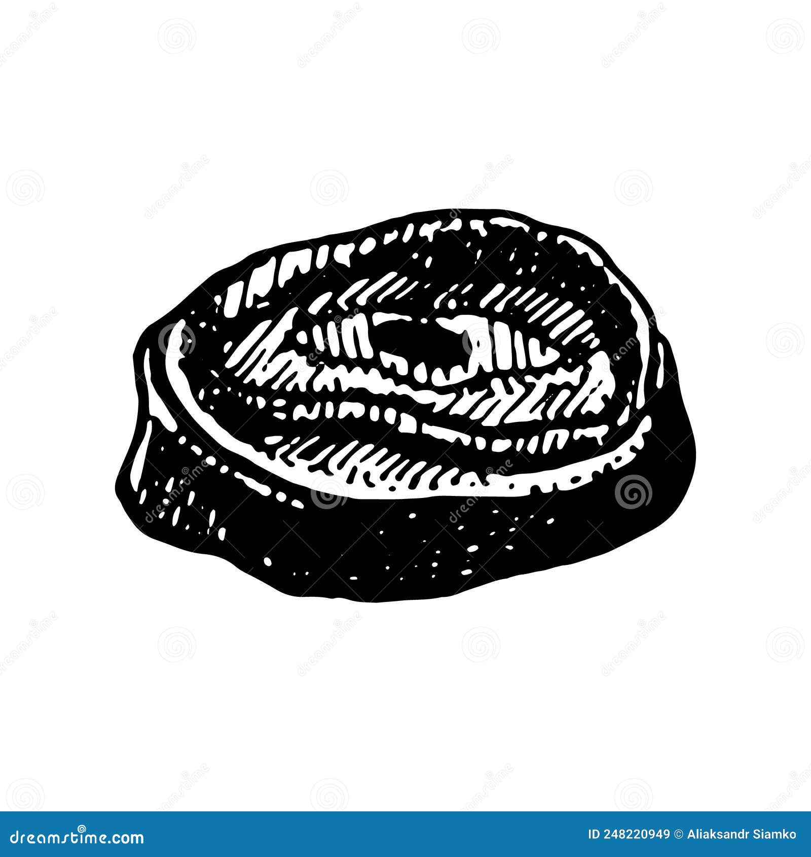 Hand Drawn Vector Illustration of Pork Steak Stock Vector