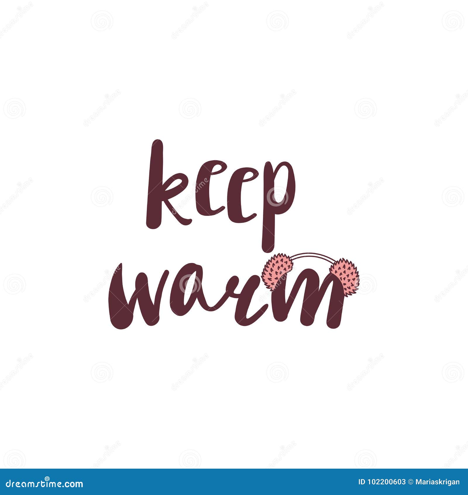 Keep warm quote stock vector. Illustration of children - 102200603