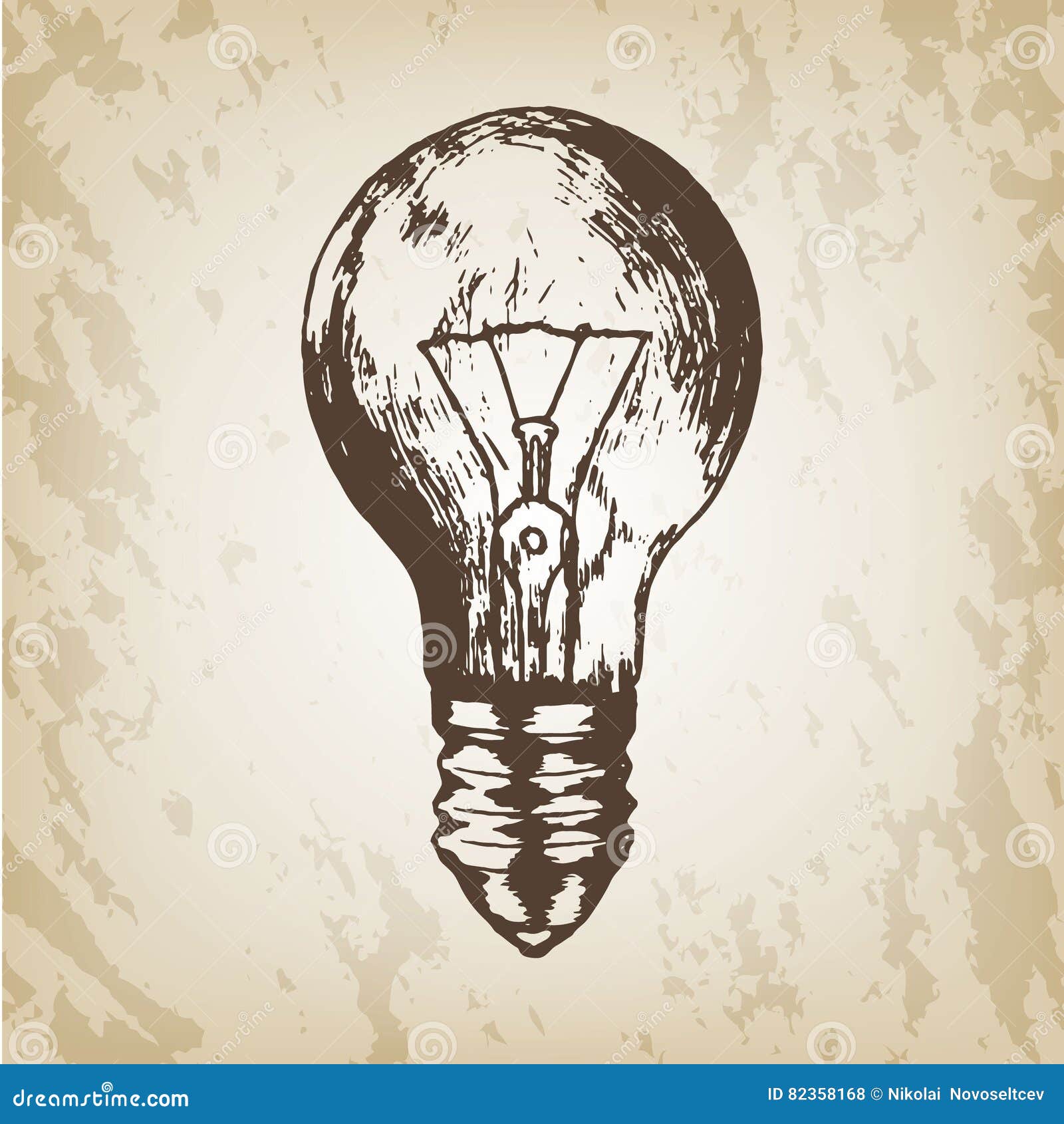 Eco Power Light Bulb Drawing On Ruled Paper High-Res Vector Graphic - Getty  Images