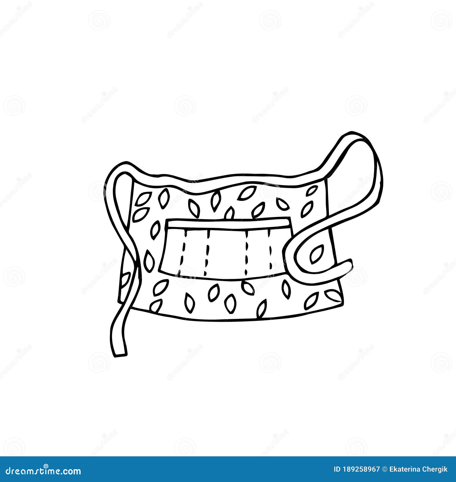 Hand Drawn Vector Illustration with a Simple Apron Stock Vector