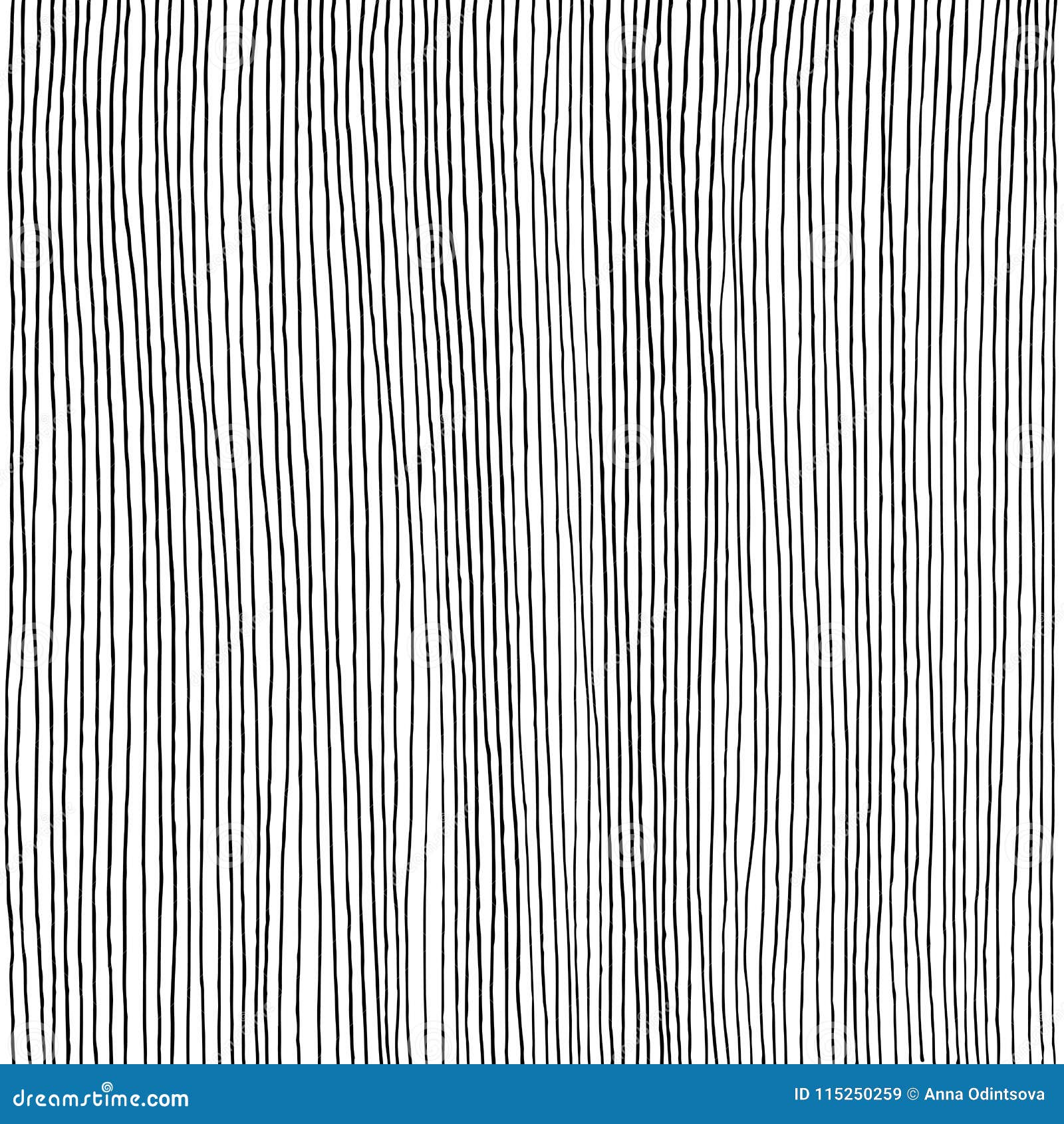 Hand Drawn Vertical Parallel Thin Black Lines on White Background Stock