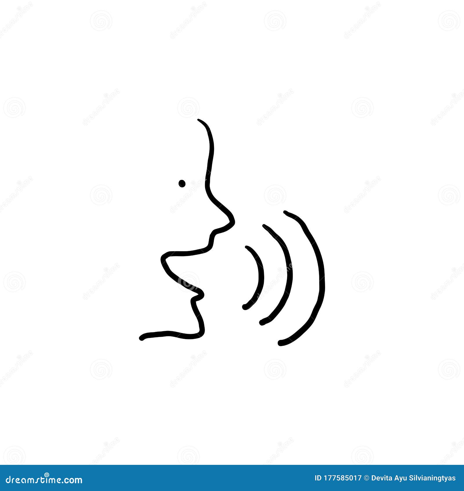 Hand Drawn Voice Recognition Concept. Voice Control Illustration for