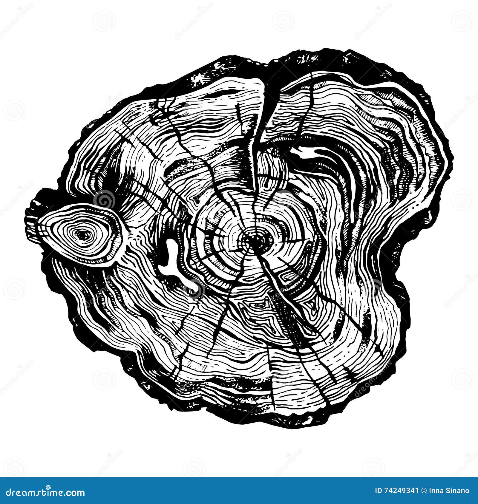 Hand drawn wood cut stock vector. Illustration of engraved - 74249341