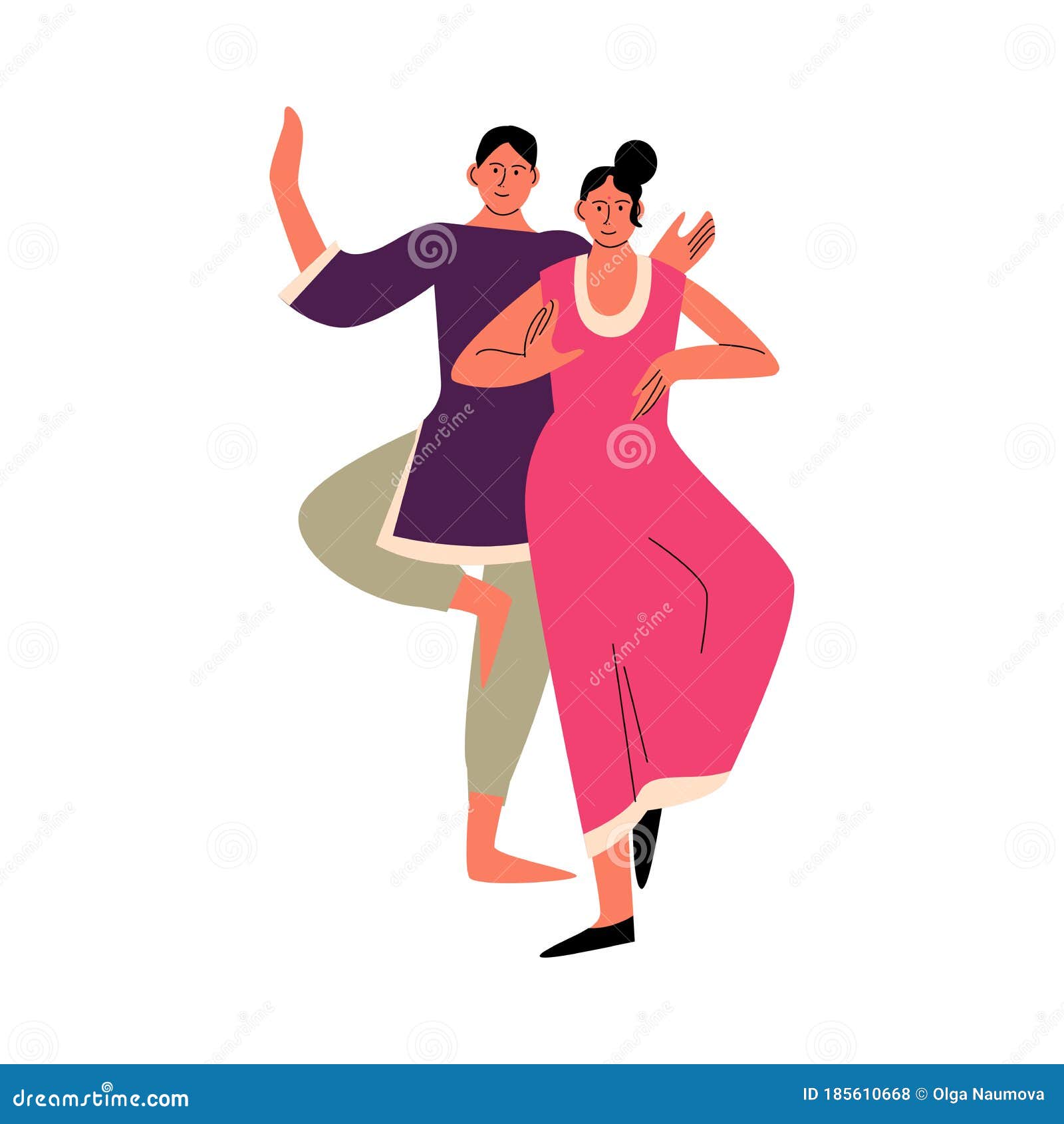 indian folk dance clipart