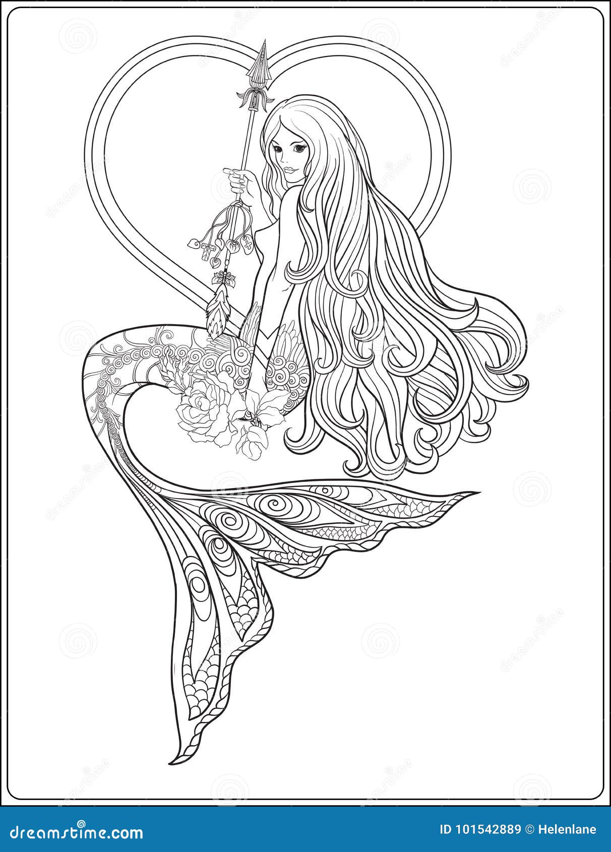 mermaid outline