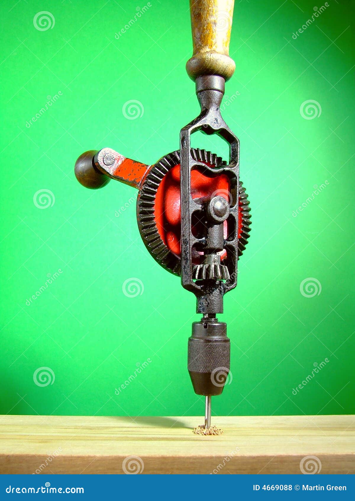 Retro Manual Hand Drill Tool Isolated On White Background Stock Photo,  Picture and Royalty Free Image. Image 18725857.