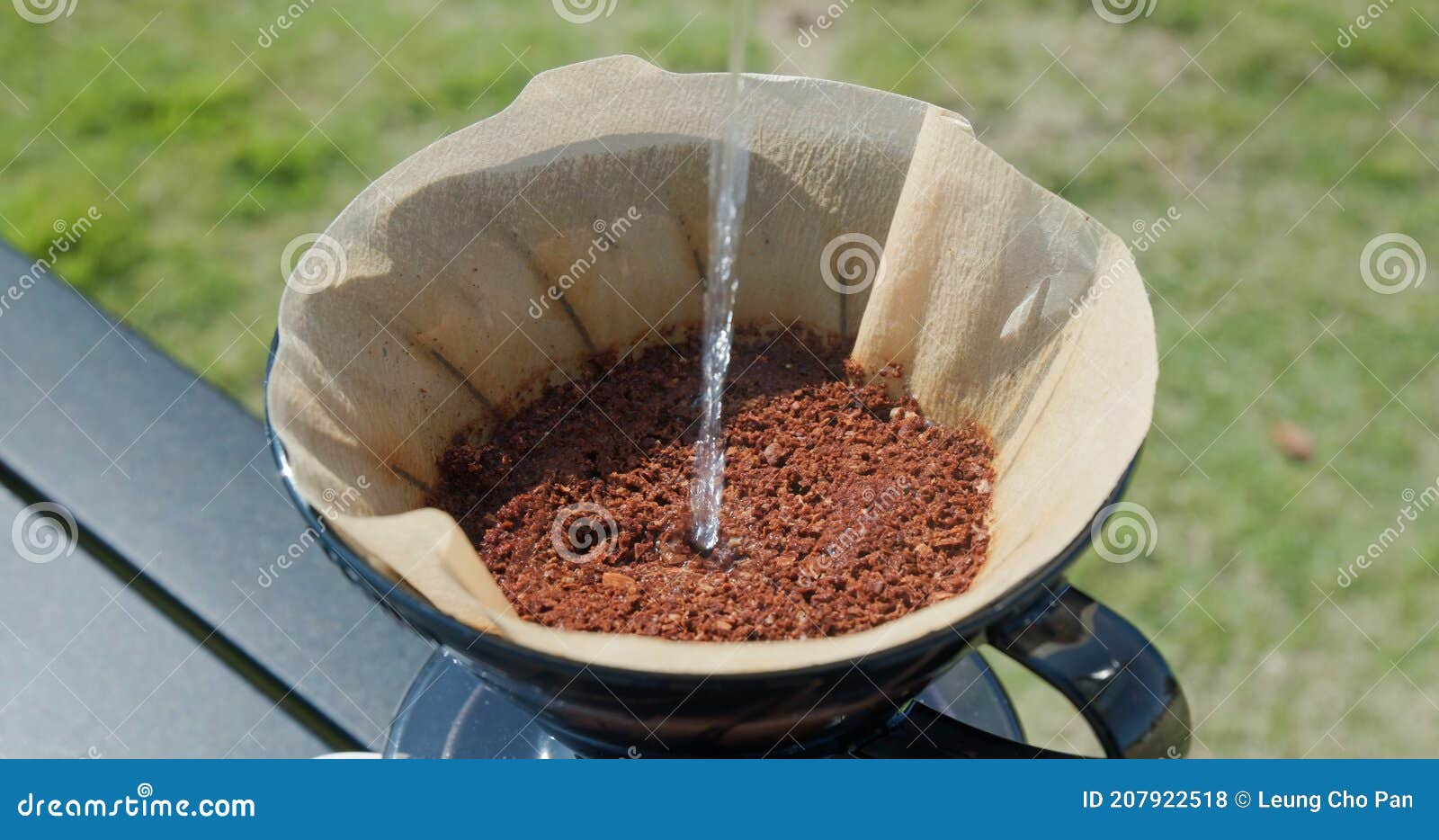 Hand Drip Coffee at Camp Site Stock Photo Image of heat, drip 207922518