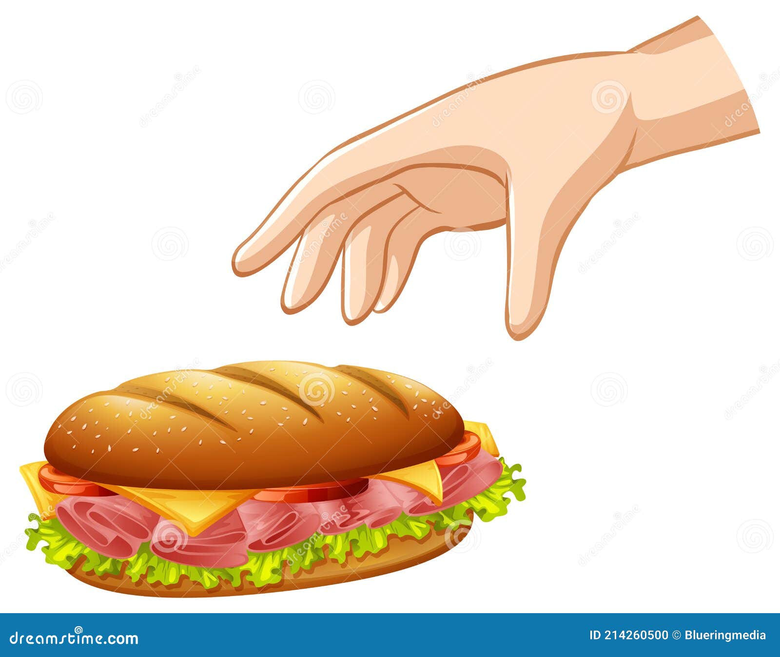 Hand Dropping Hamburger For Gravity Experiment Stock Vector
