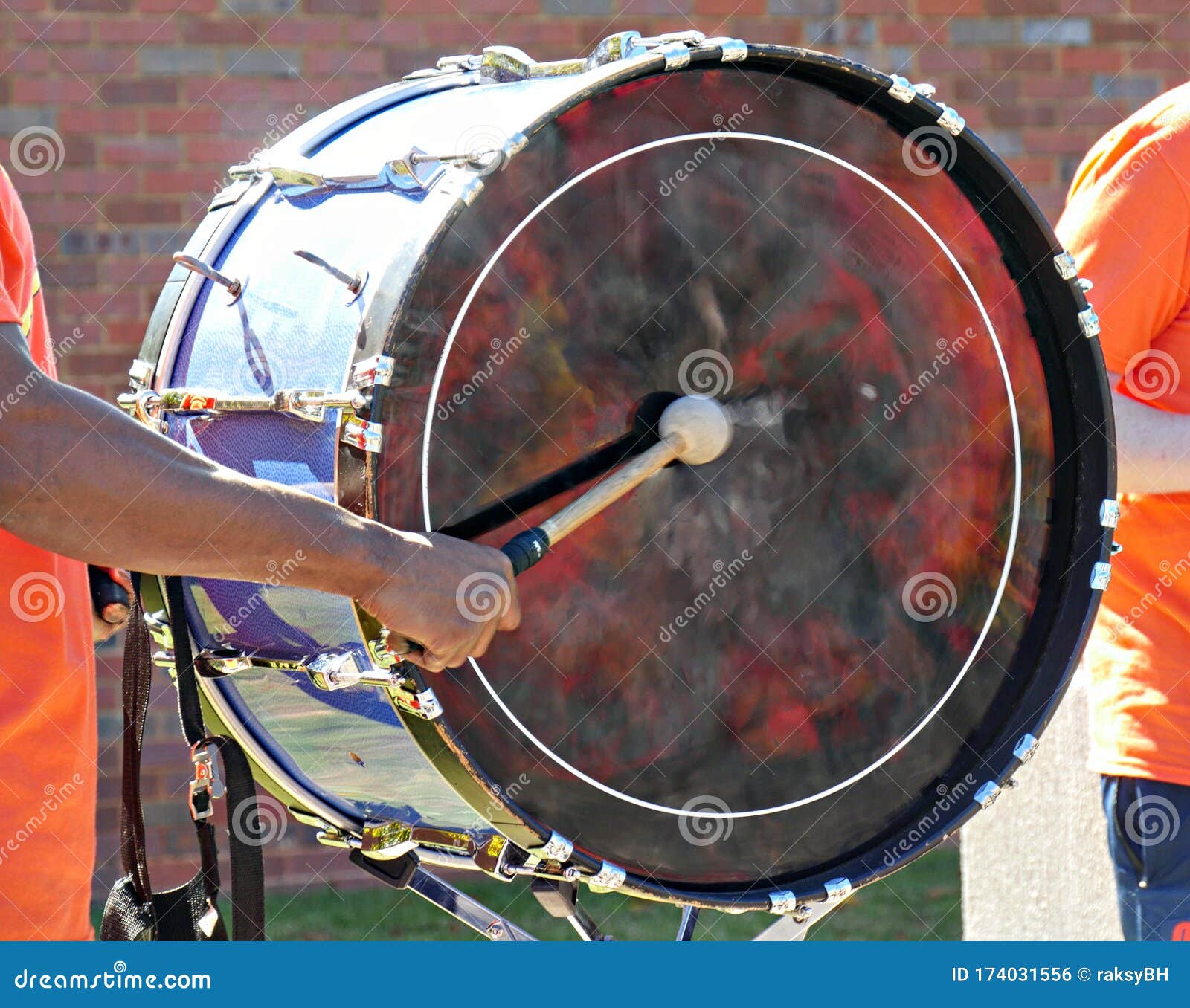Hand of a Drummer Banging a Big Drum Stock Photo Image of cymbal