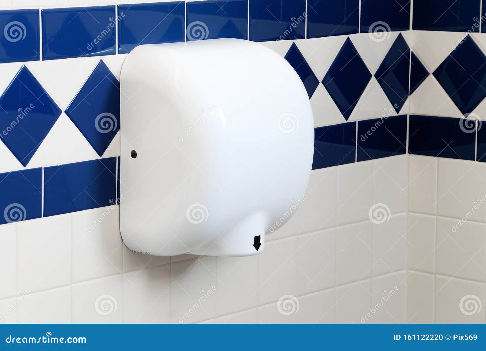 An Environmentally Friendly Hand Dryer. Stock Photo Image of ceramic