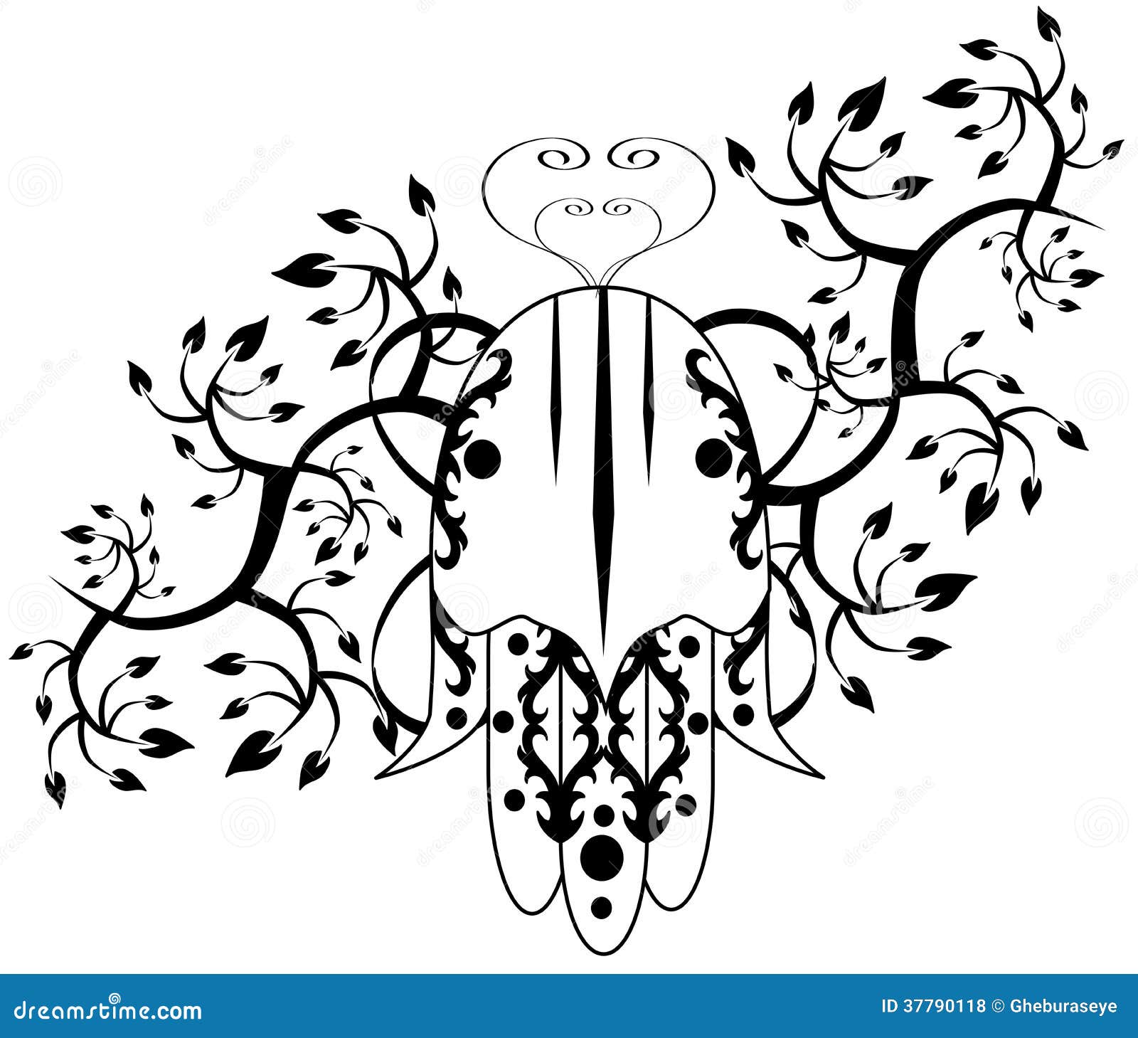 Illustration that represents the hand of fatima, the symbol dear to
