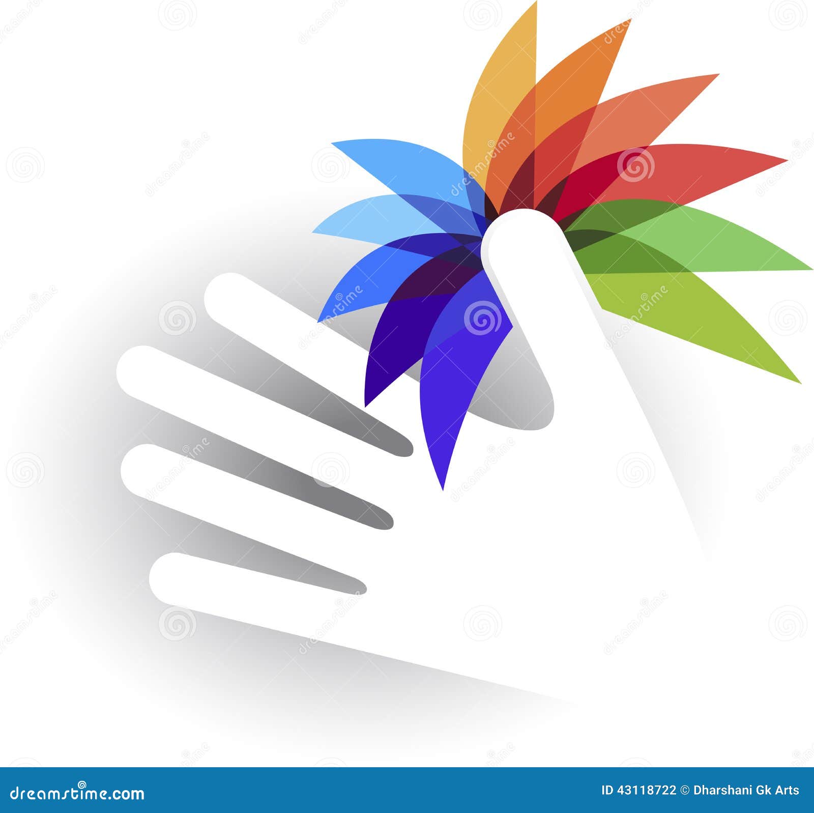 Hand flower logo stock vector. Illustration of blossom 43118722