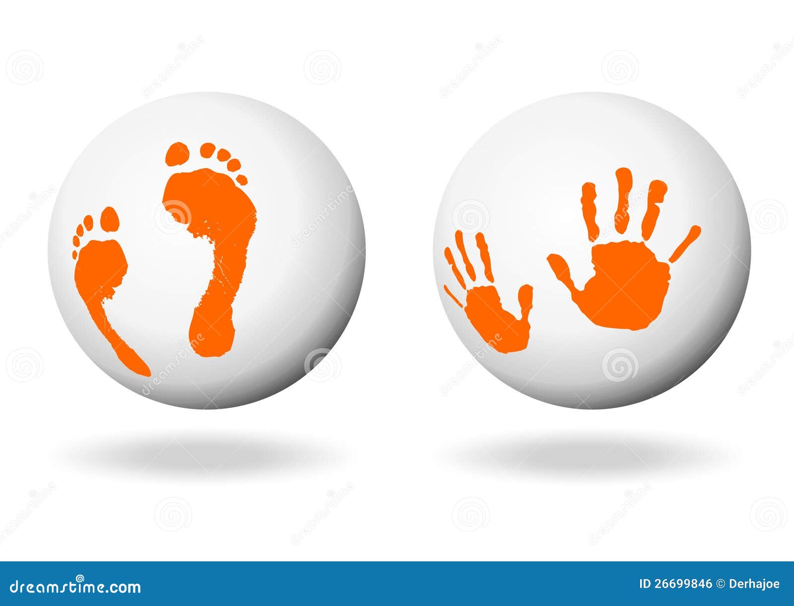 Hand and foot print stock illustration. Illustration of color - 26699846