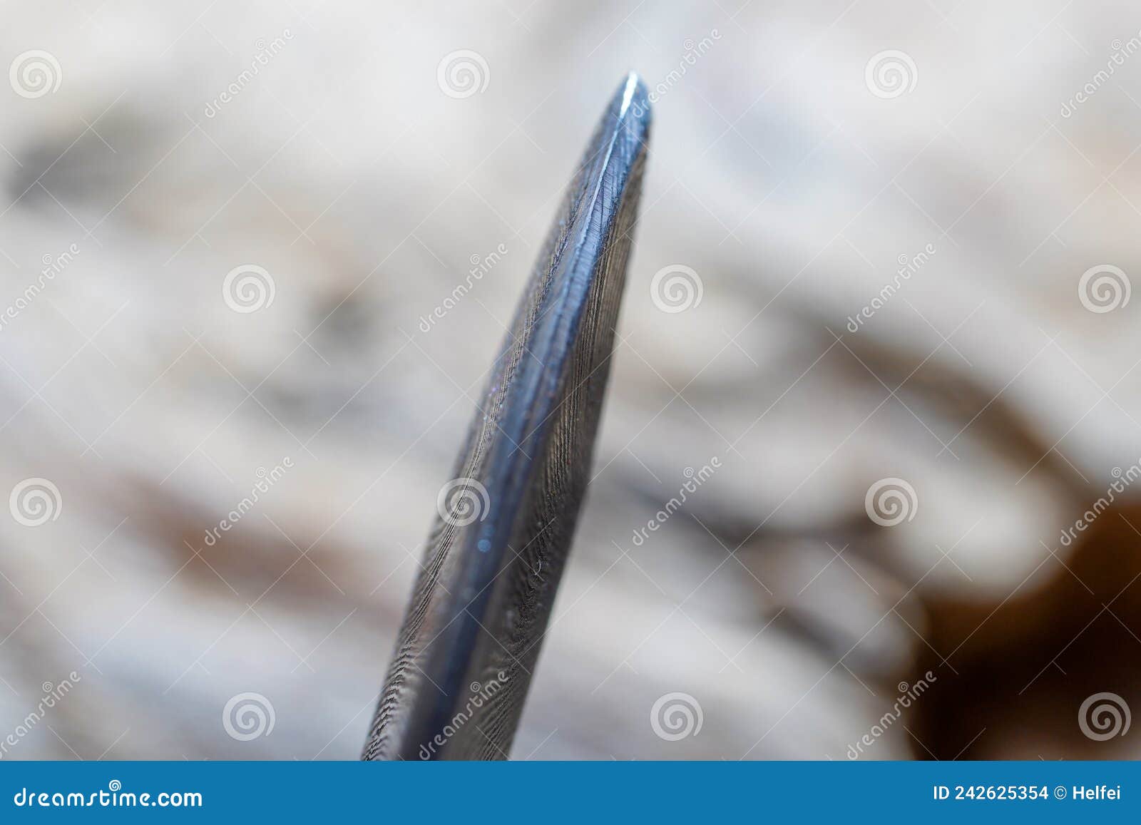 hand-forged knife made of several layers of steel with an exclusive pattern photographed in the studio