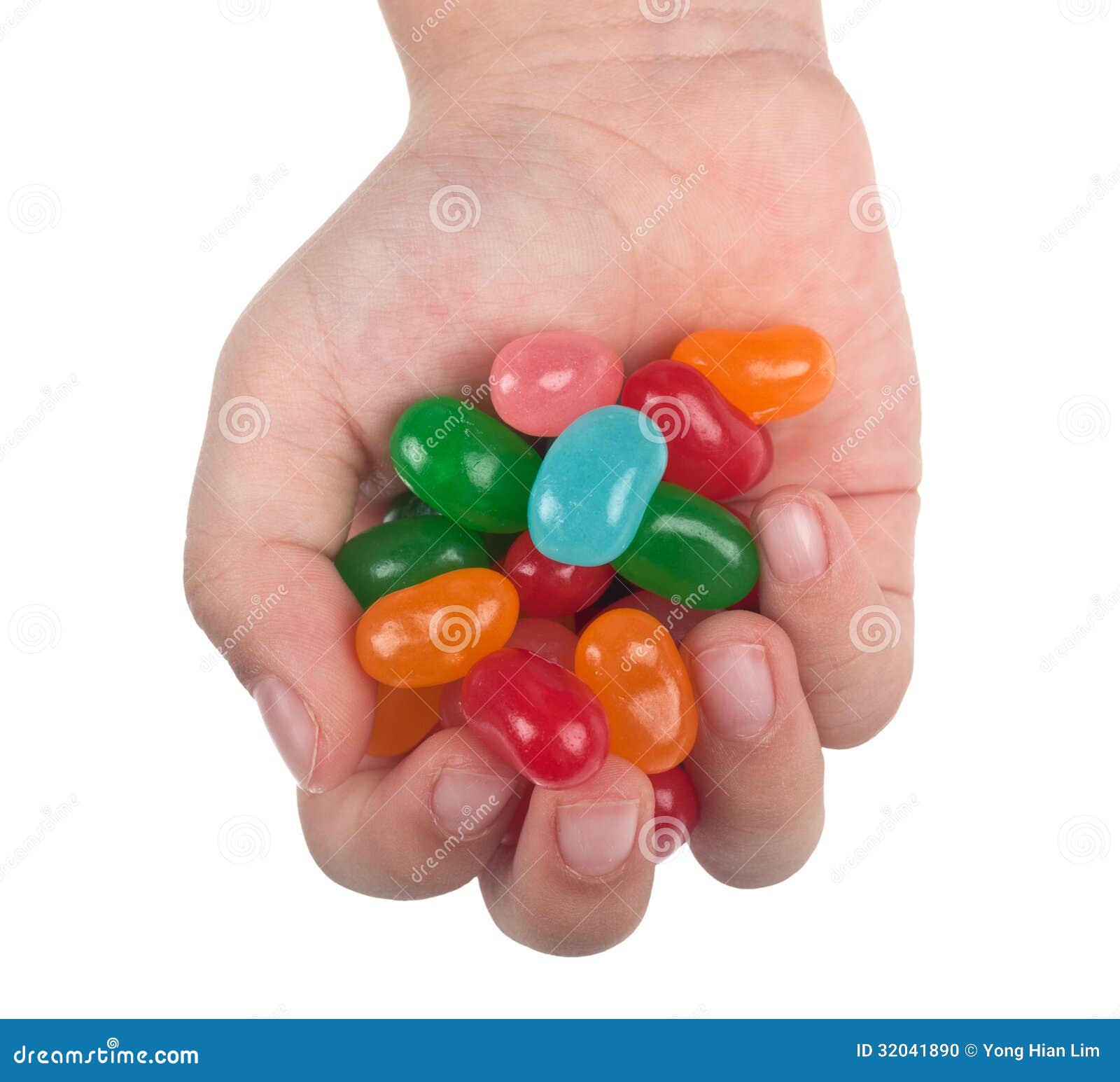 Hand Full Of Jelly Beans Stock Photo Image 32041890