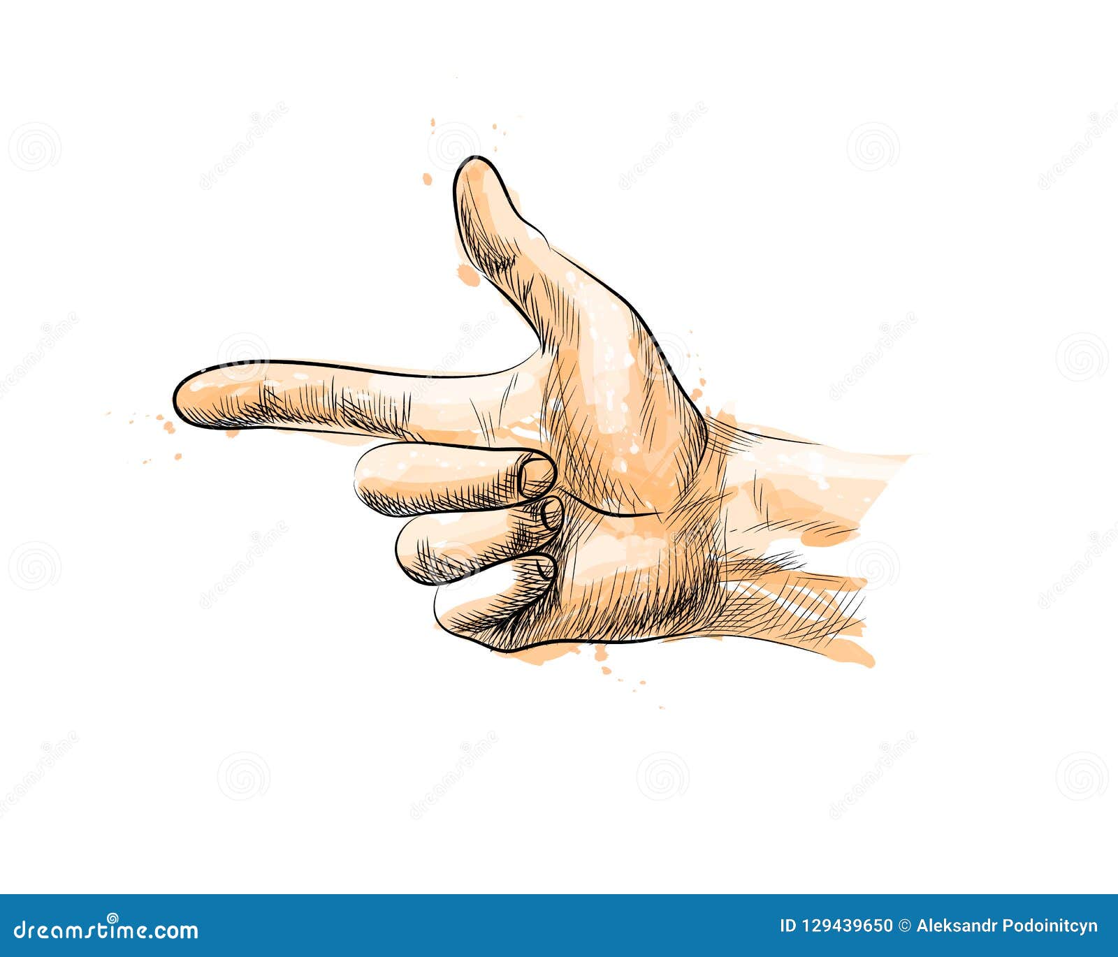 Hand gesture, finger Gun stock vector. Illustration of communication