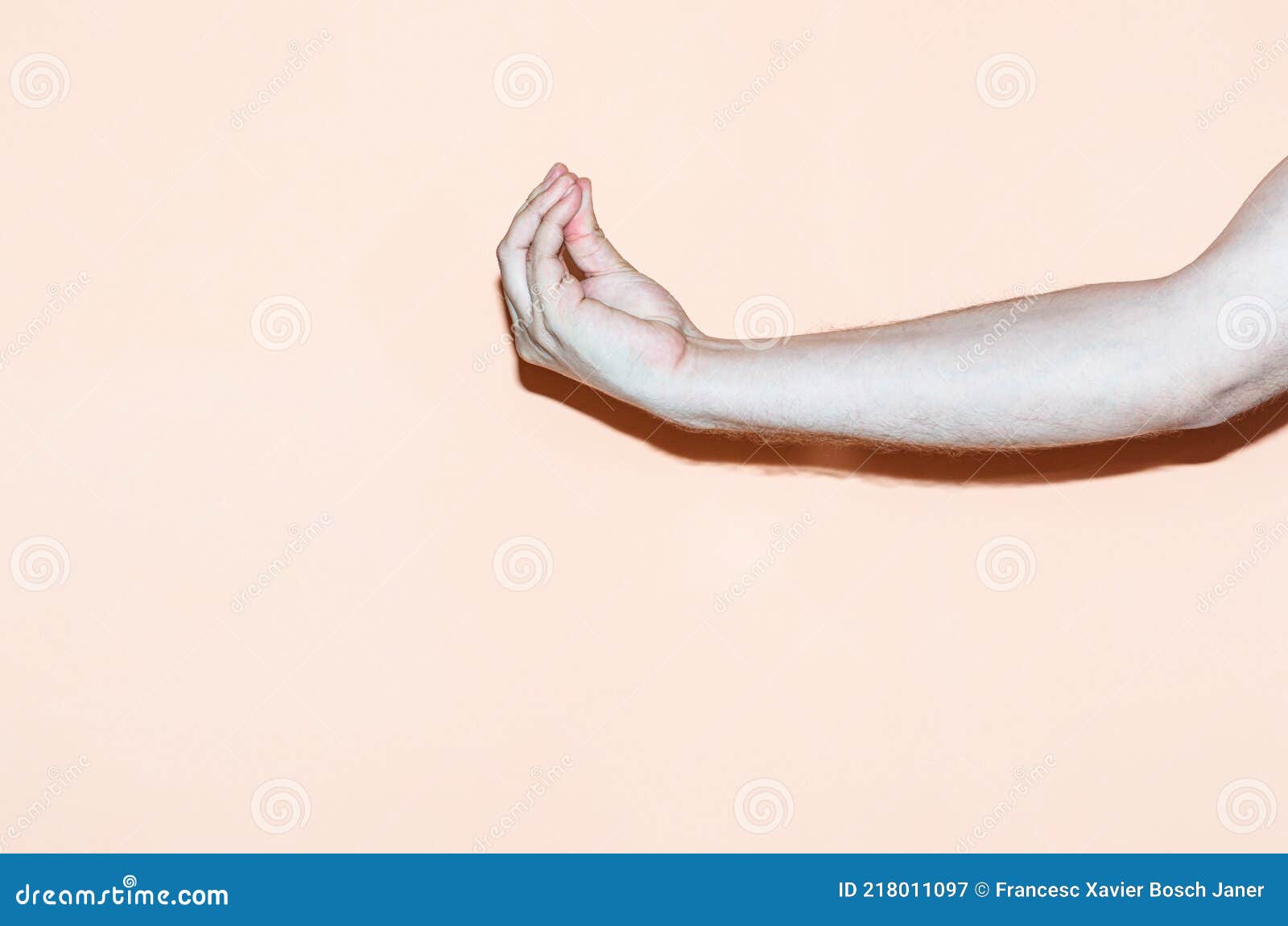 hand gesture on orange background. italian gesture