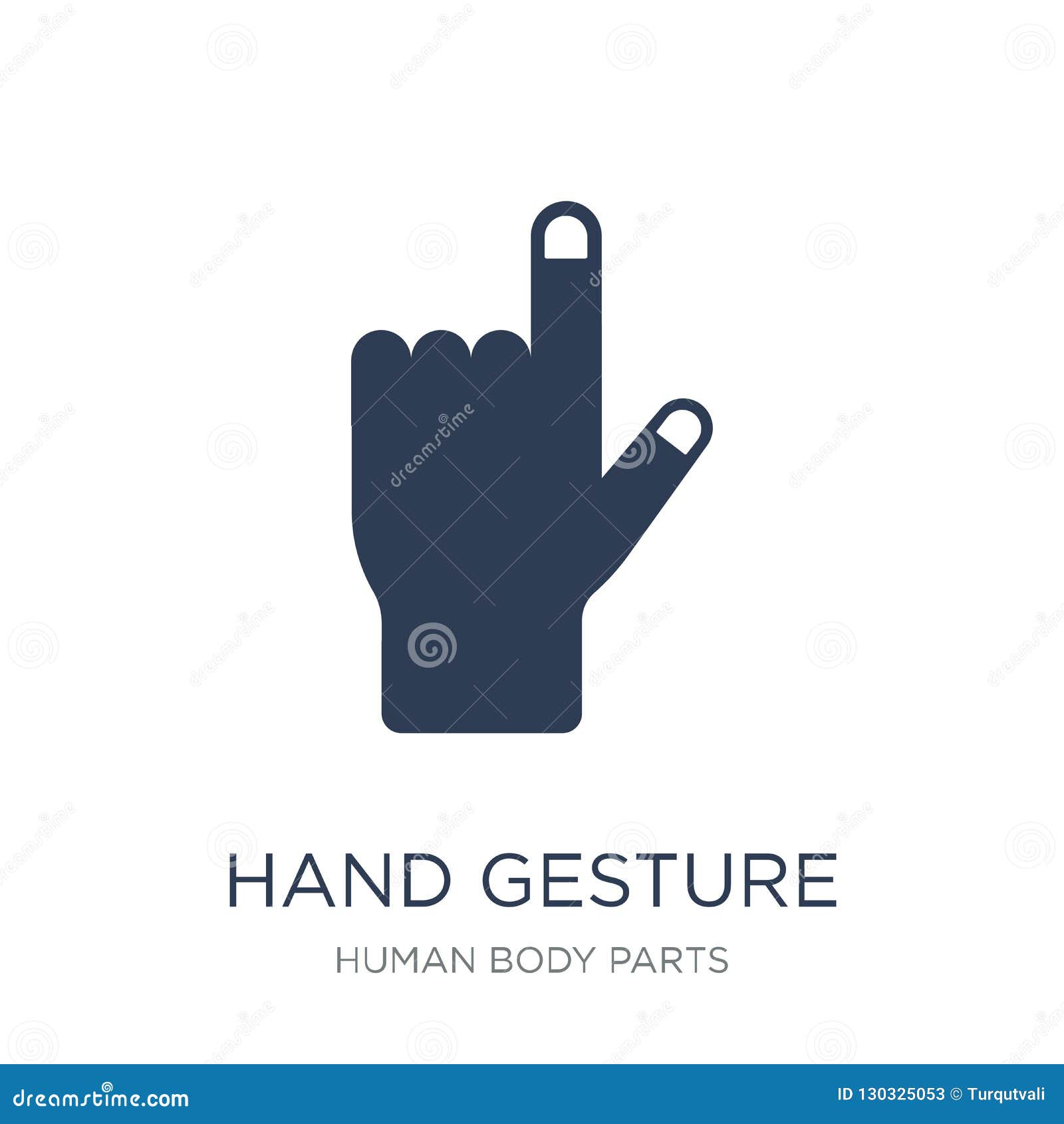 Download Hand Gesture Raising The Index Finger Icon. Trendy Flat ...