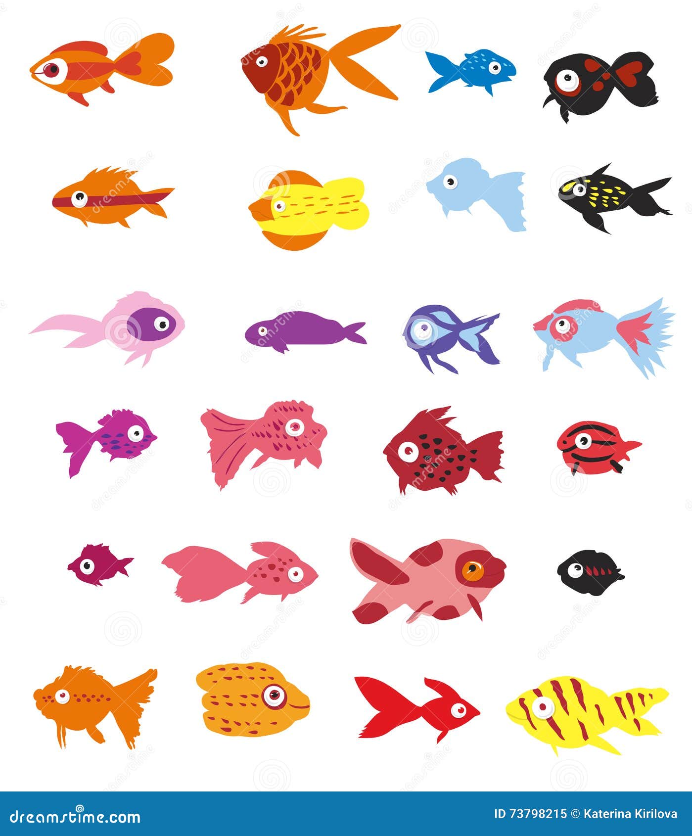 Hand gezeichnete Fische vektor abbildung. Illustration von nave - 73798215