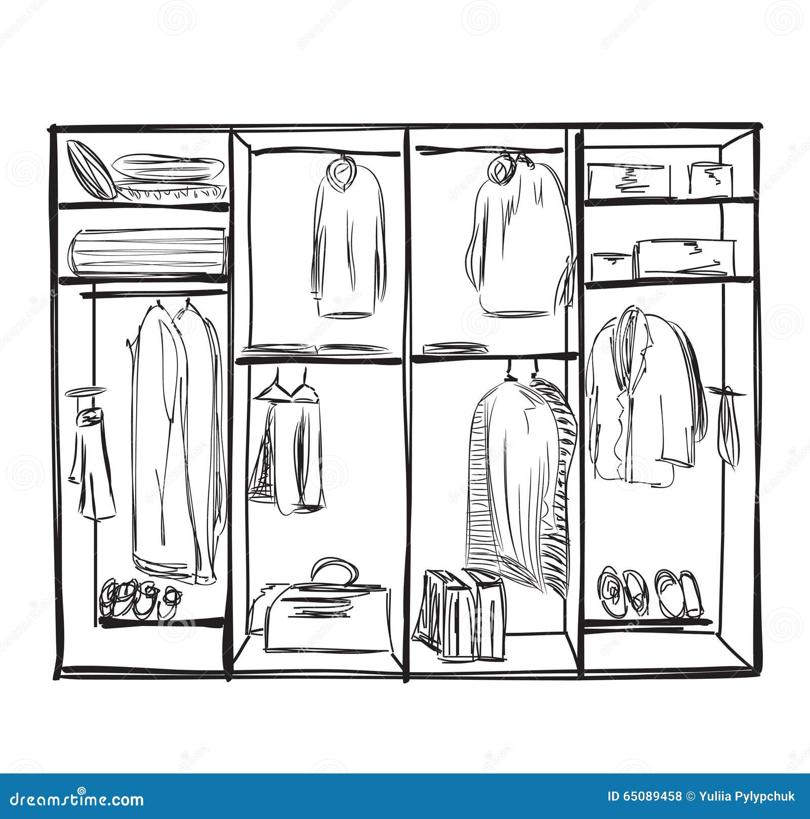 Closet Wardrobe Coloring Page Coloring Pages