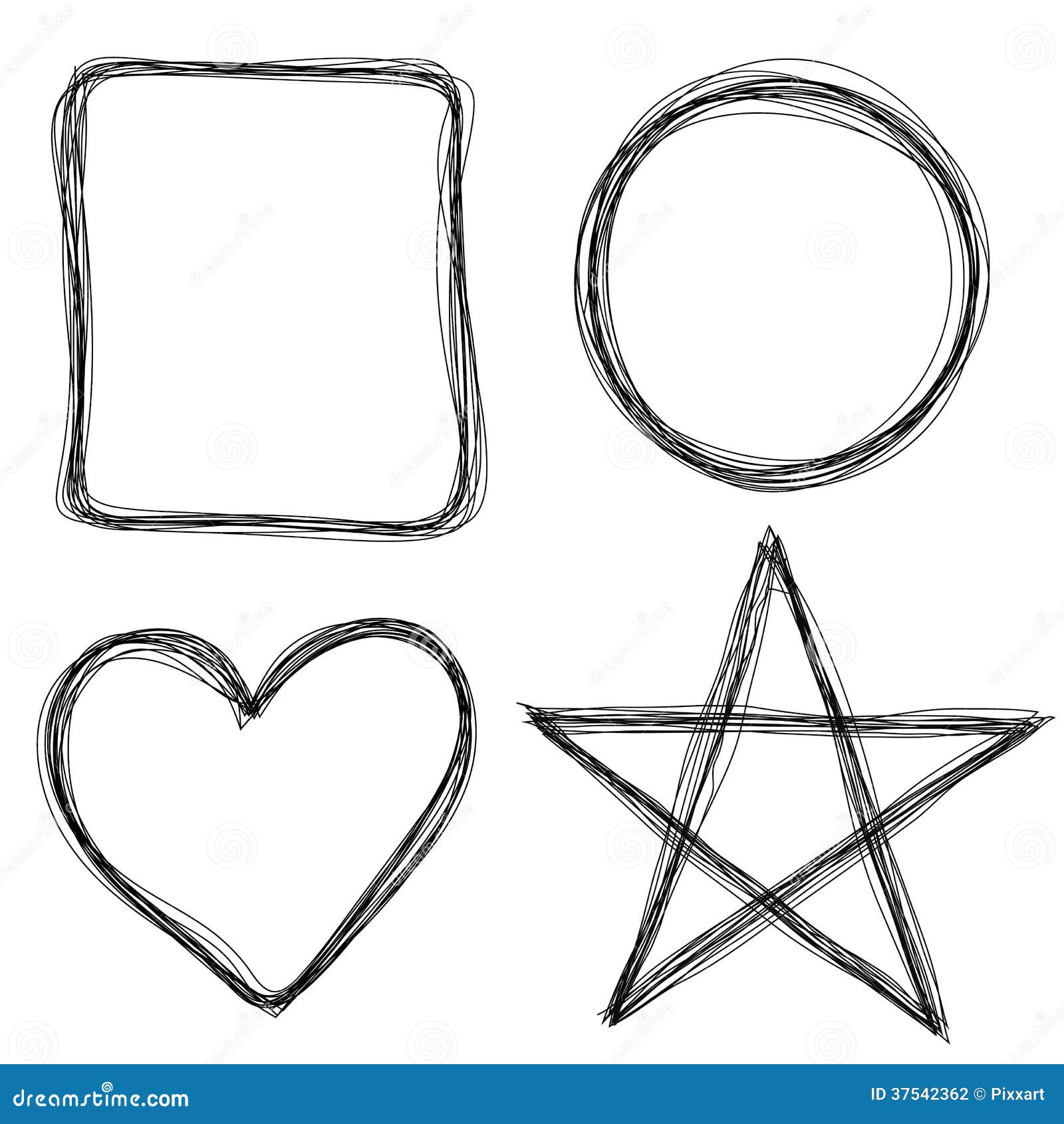 Hand gezeichnete Rahmen vektor abbildung. Illustration von