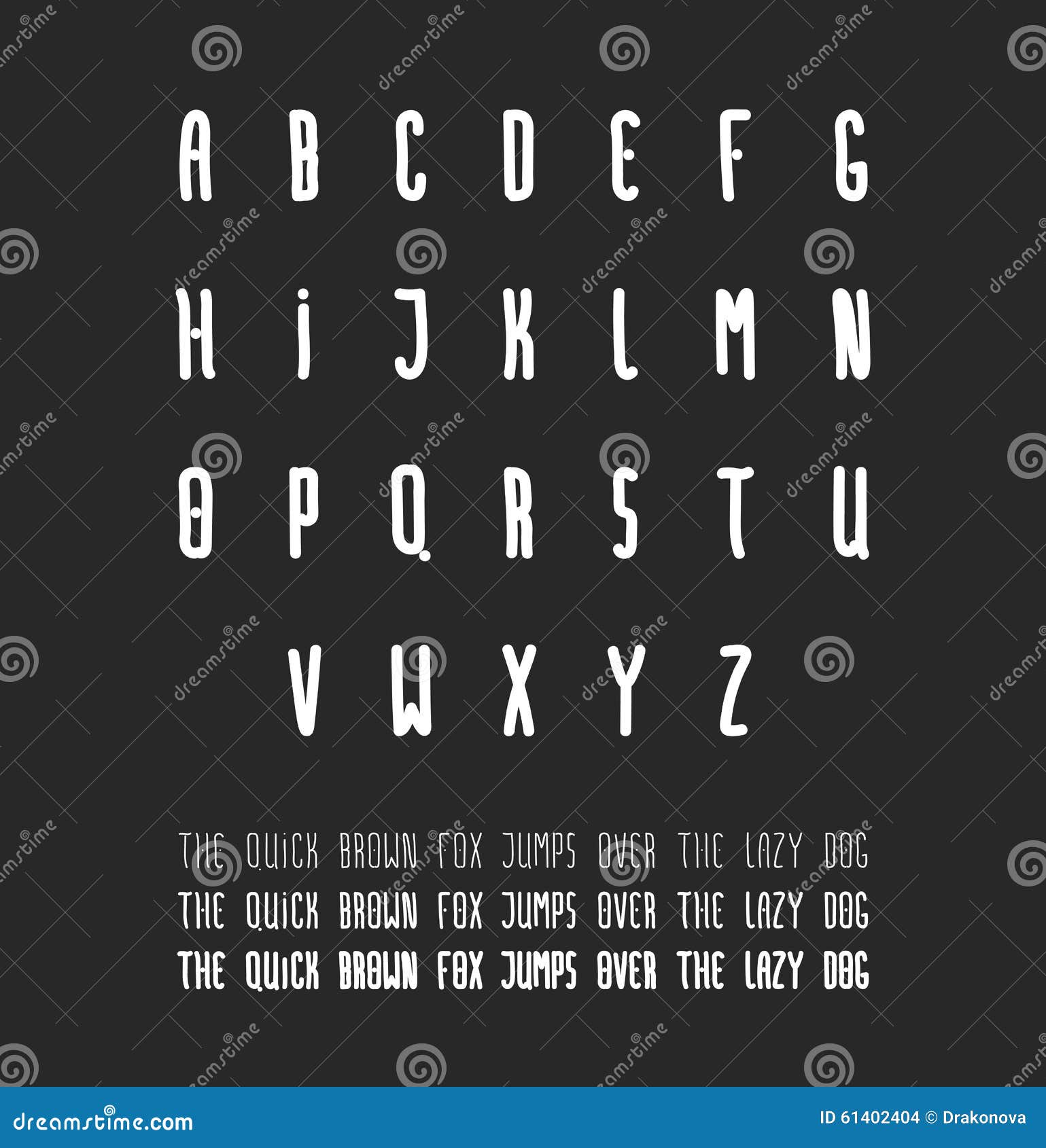 Hand Schrifttyp Vektor Abbildung Illustration von