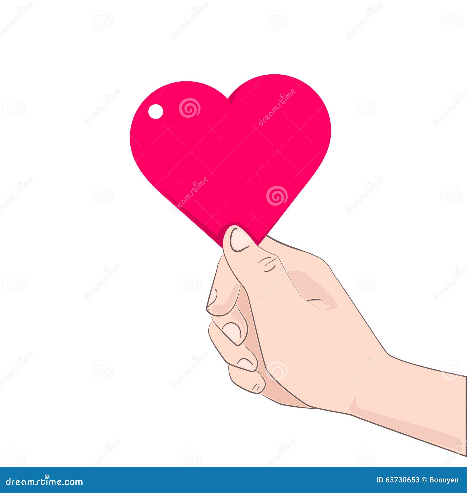 Hand give heart vector. stock vector. Illustration of symbol - 63730653