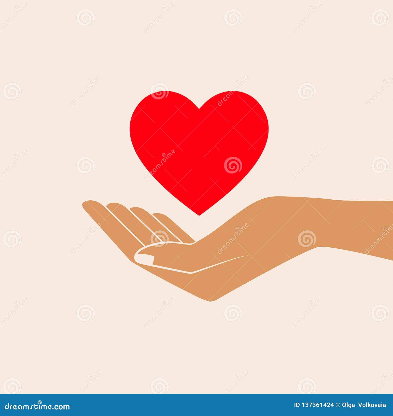 Hand Giving Love Symbol stock vector. Illustration of couple - 137361424