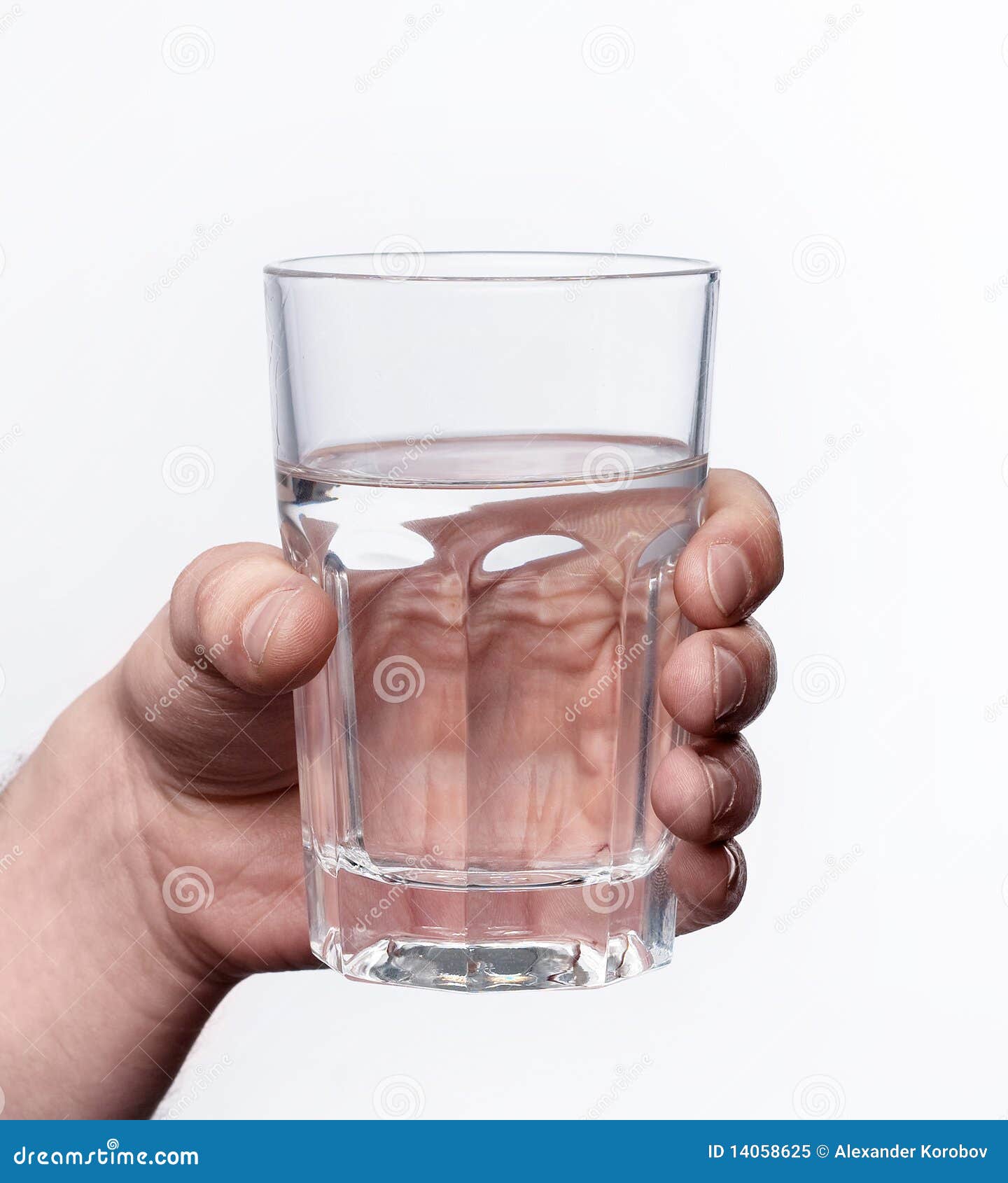 Hand with glass stock image. Image of isolated, texture 14058625