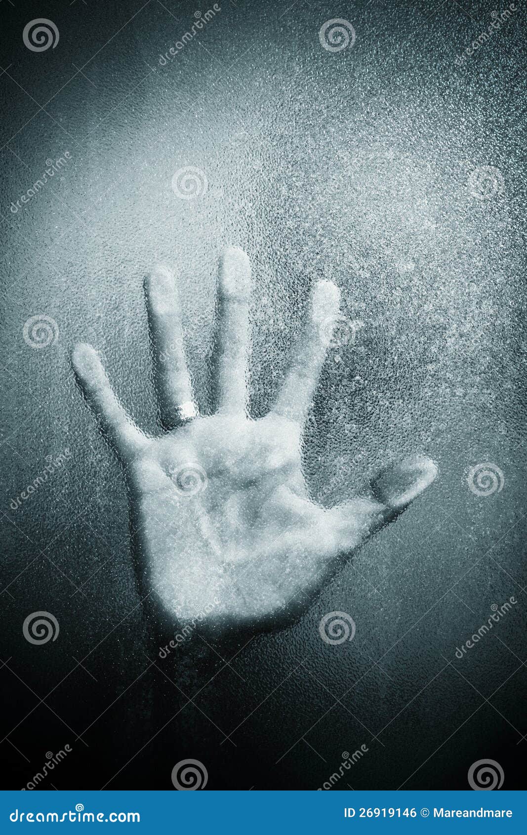 Hand on glass stock photo. Image of female, black, abstract 26919146